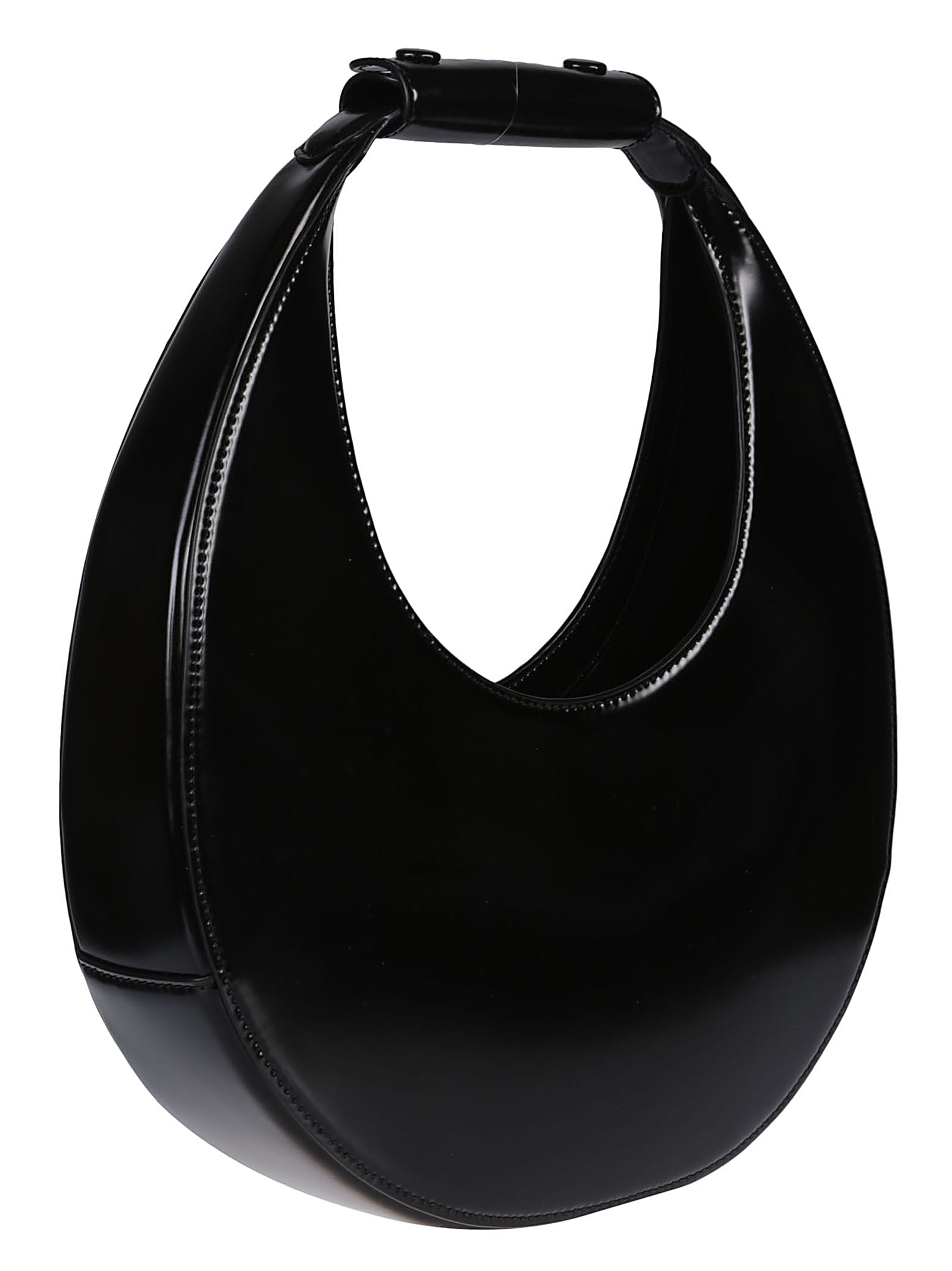 Shop Staud Moon Bag In Blk Black