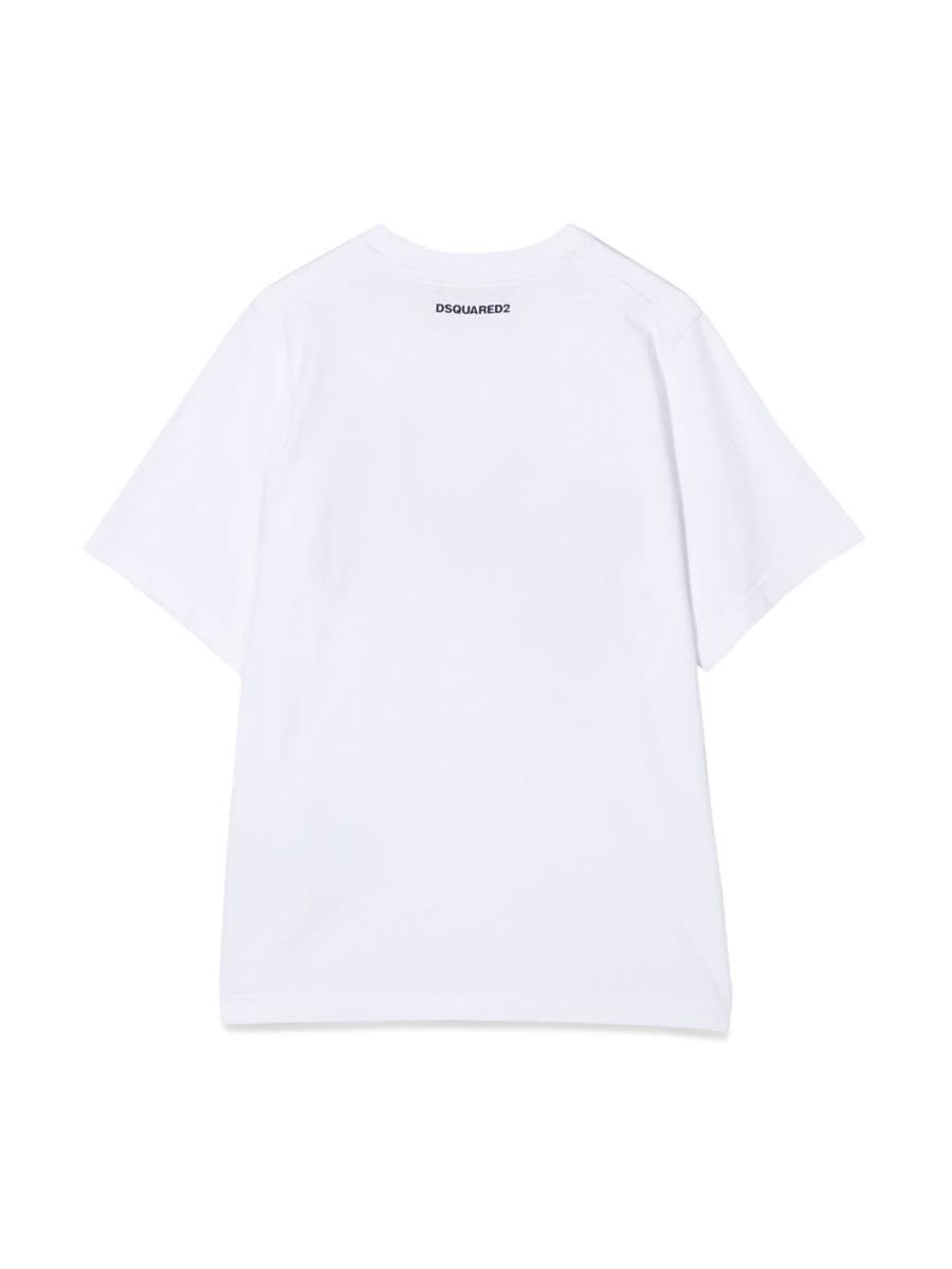 Shop Dsquared2 Flag T-shirt In White