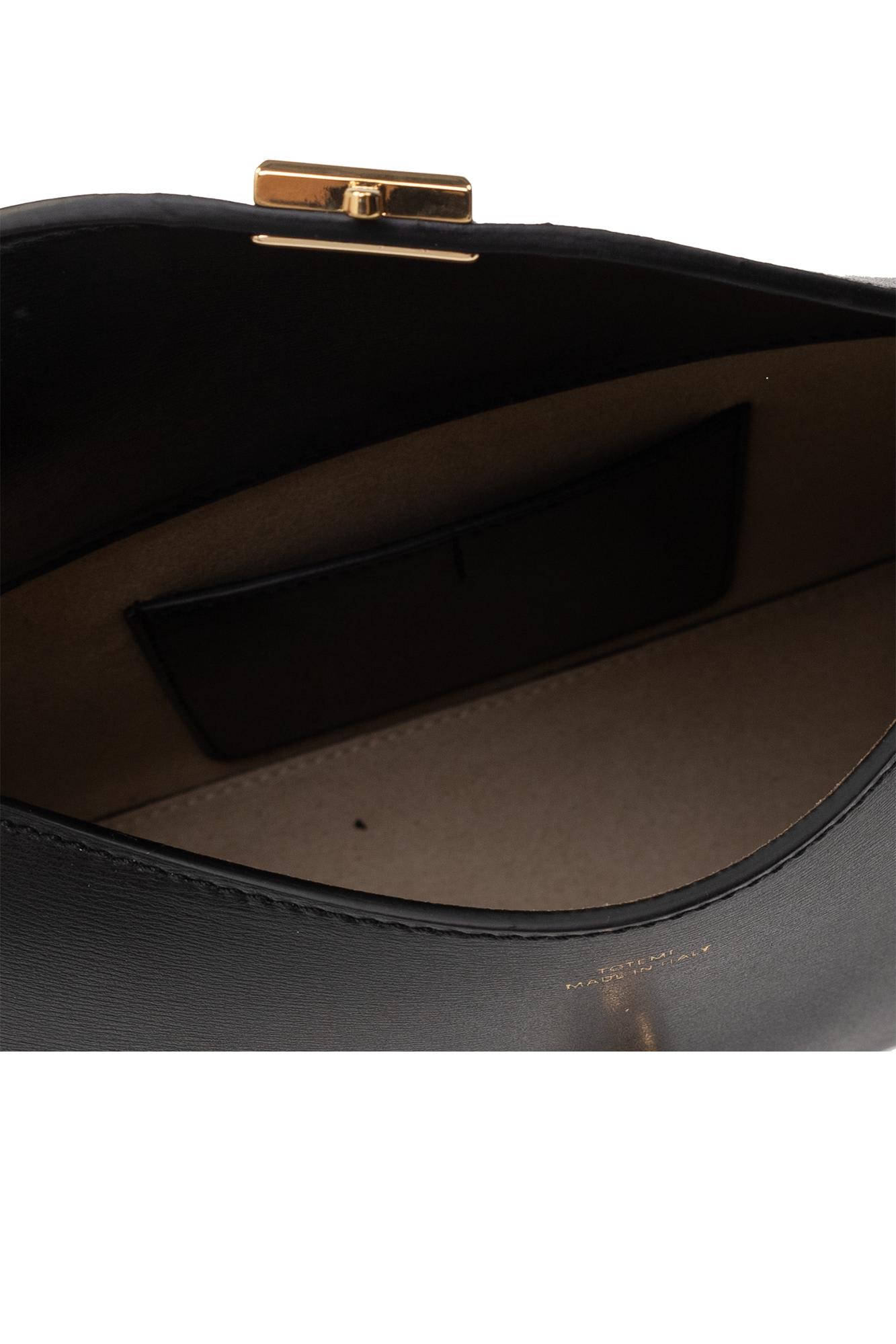 Totême Toteme Leather Shoulder Bag In Black