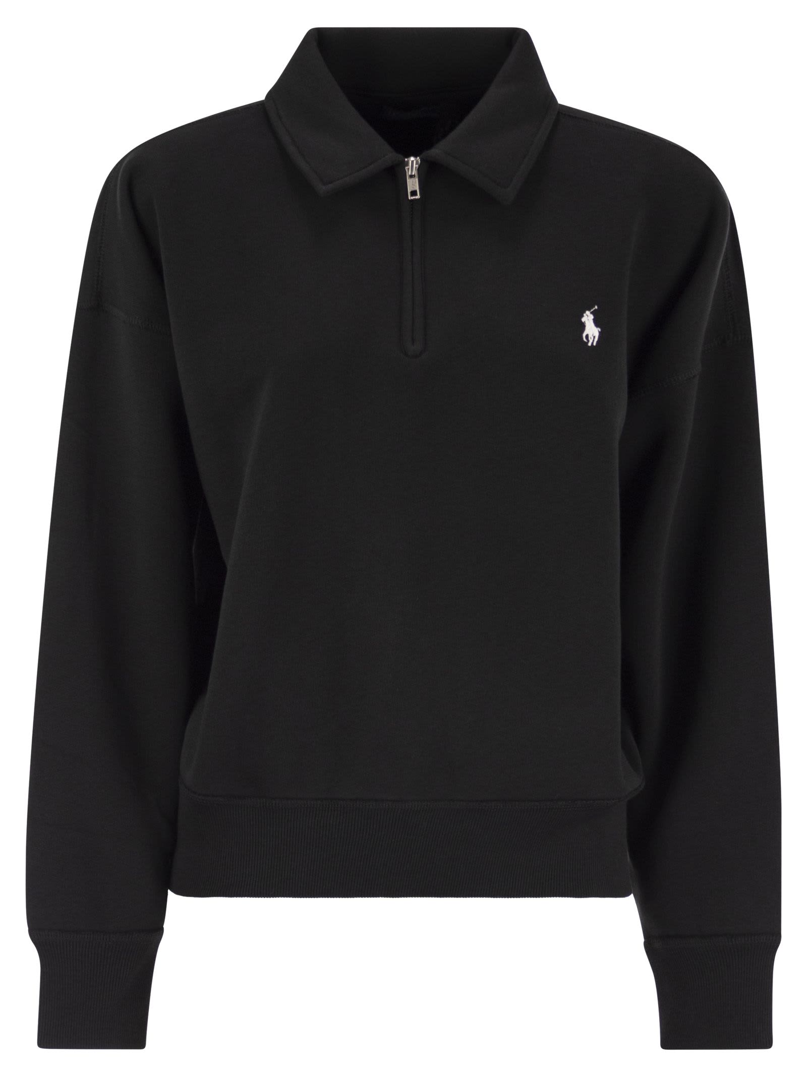 Polo Ralph Lauren Long Sleeve Sweatshirt In Black