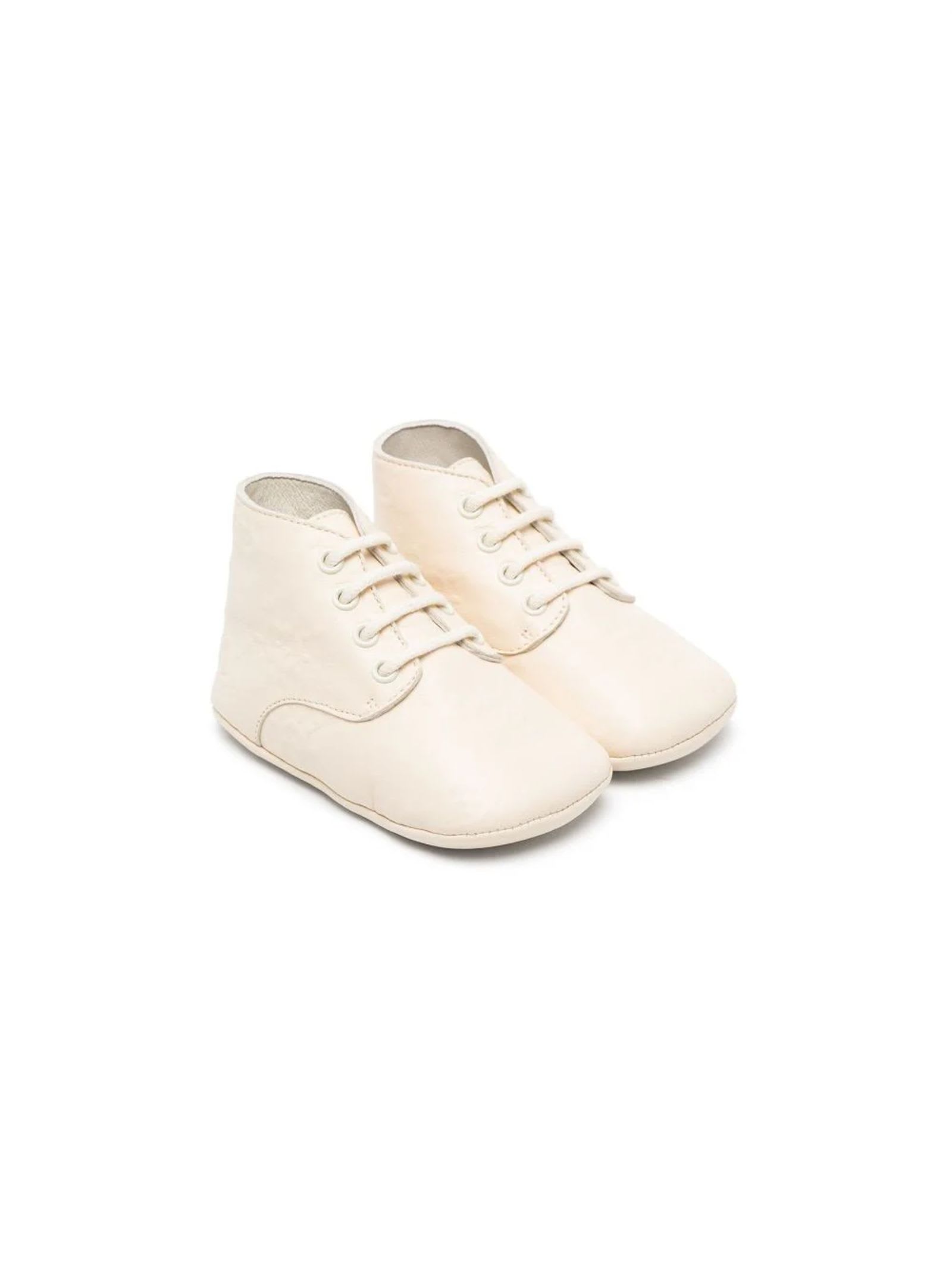 GUCCI IVORY WHITE CALF LEATHER SHOES