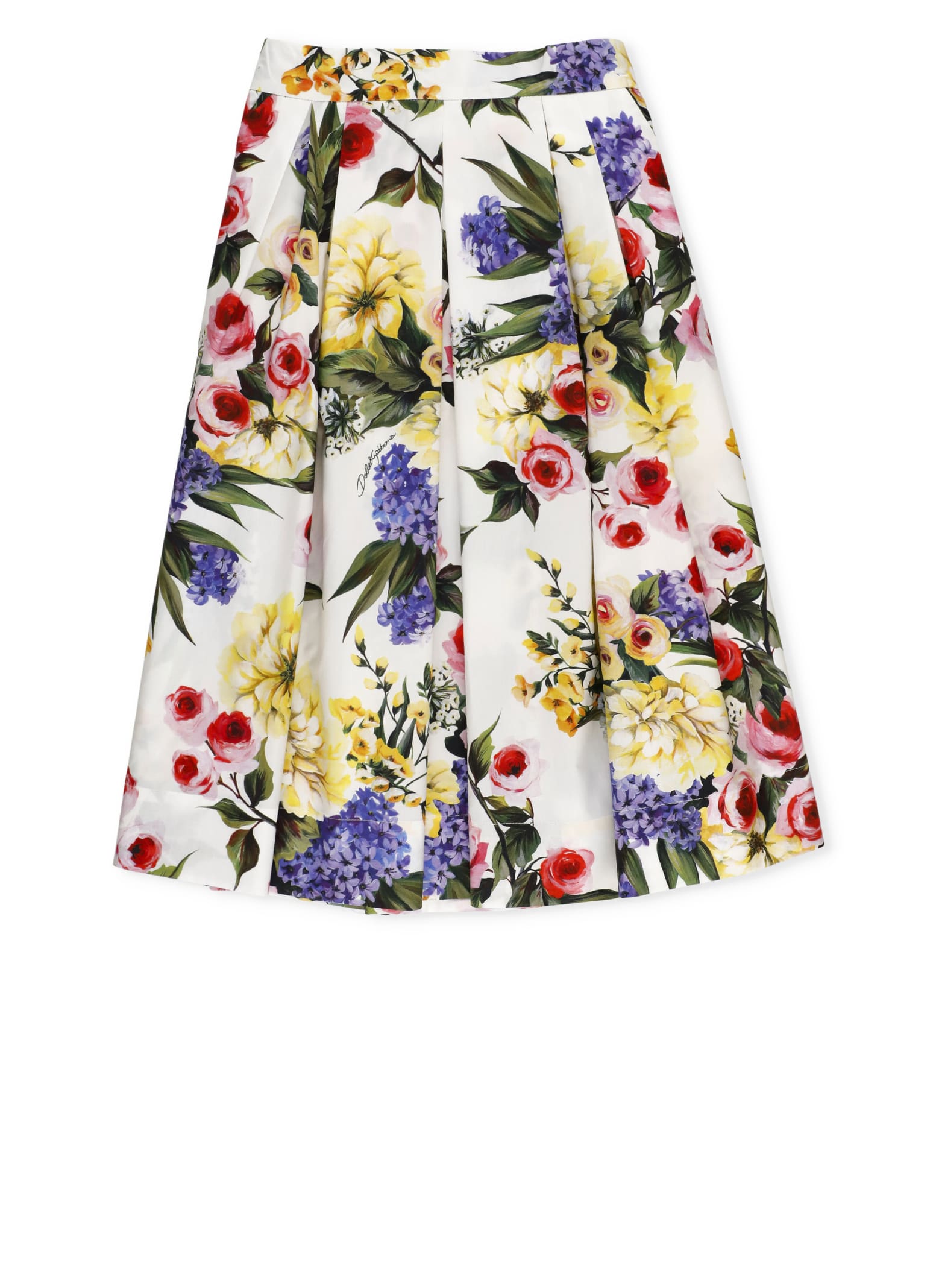 Shop Dolce & Gabbana Cotton Skirt In Multicolor