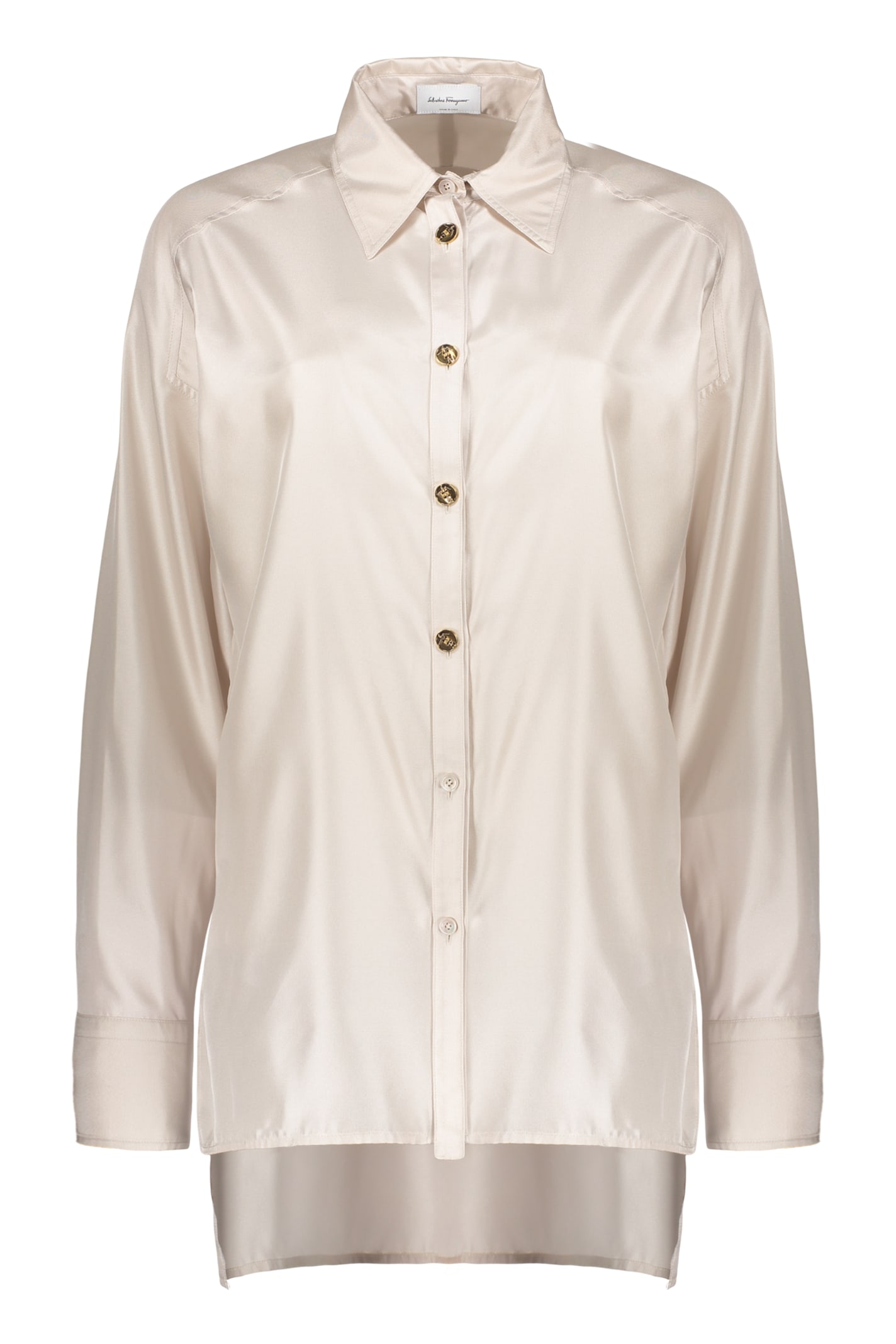 Ferragamo Long Sleeve Shirt In White