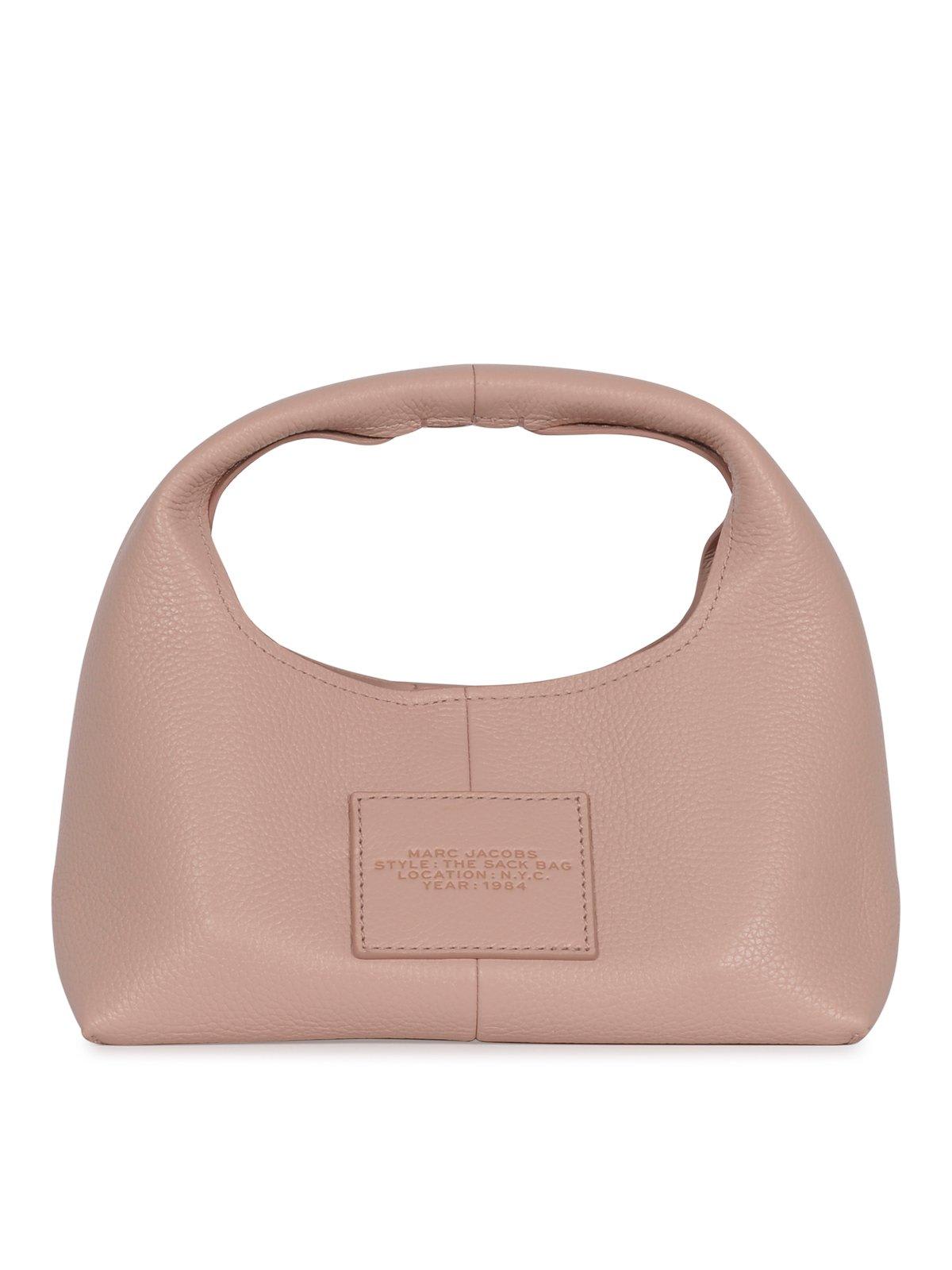 Shop Marc Jacobs The Mini Logo Printed Sack Bag In Rose