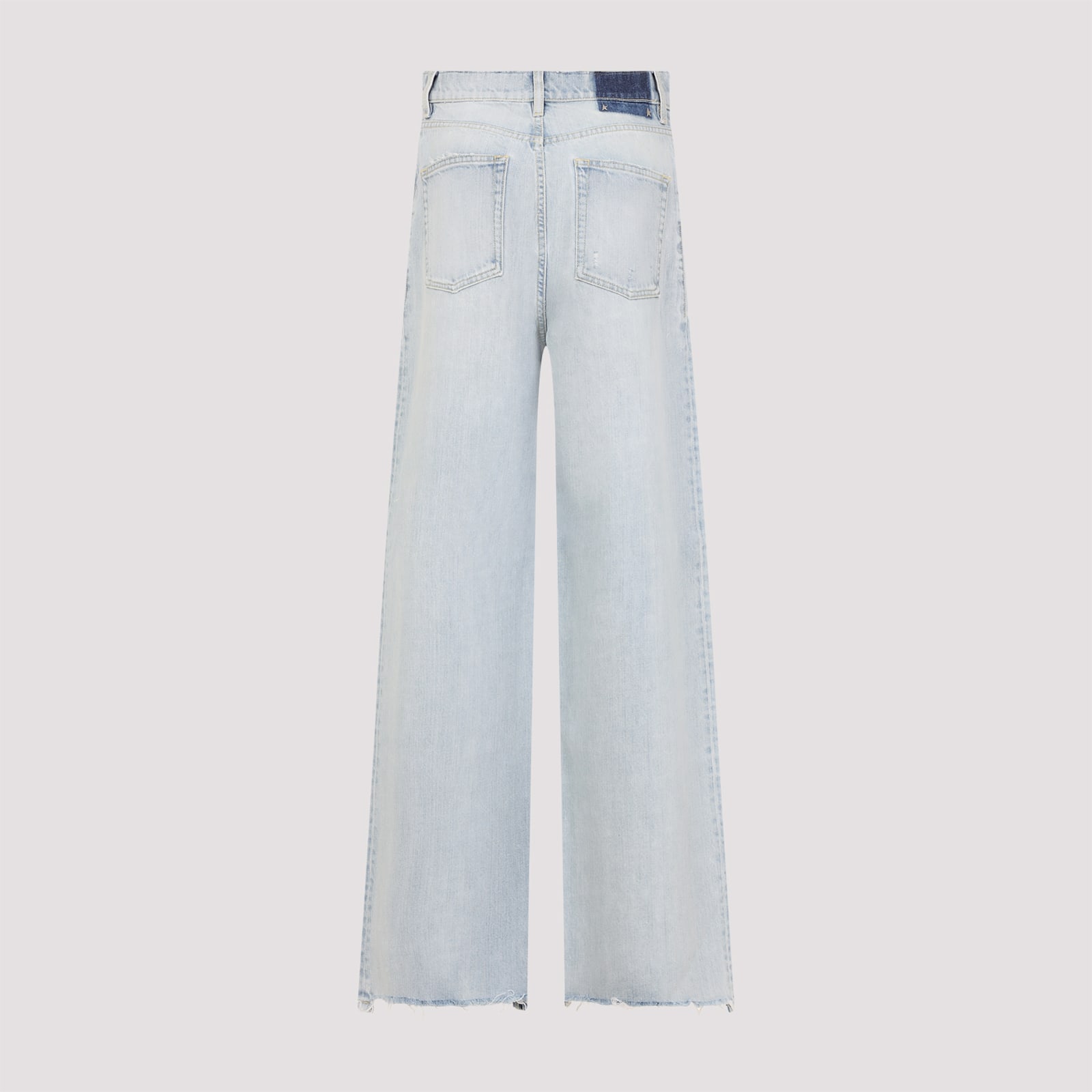 Golden Goose Relaxed Wide-leg Jeans With Distressed Detailing In Cloud Blue