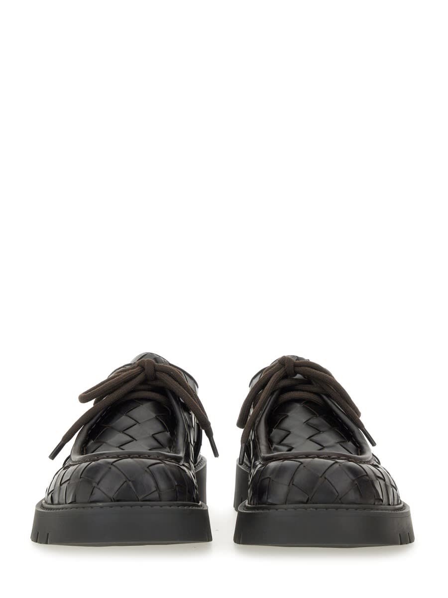 Bottega Veneta Haddock Lace Up Deep Calf Weave