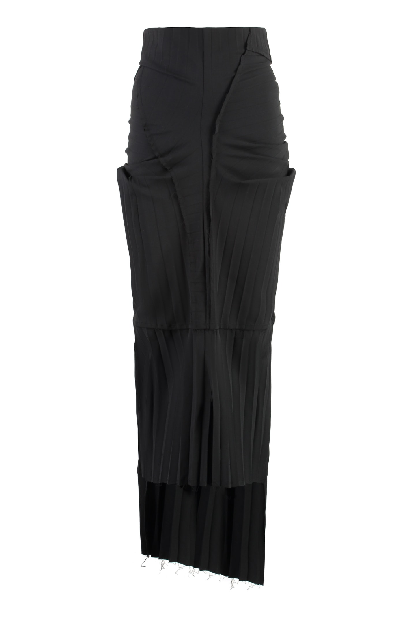 Shop Talia Byre Asymmetric Midi-skirt In Black