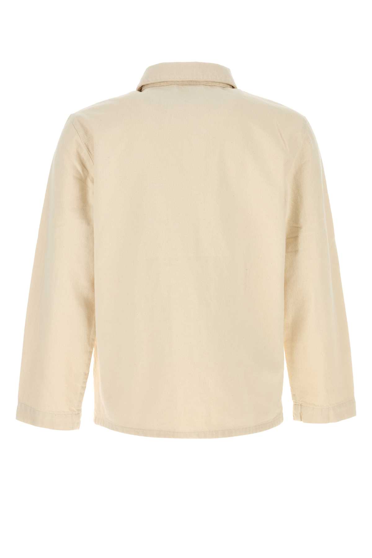 Apc A.p.c. Sand Denim Kerlouan Jacket In Ecru