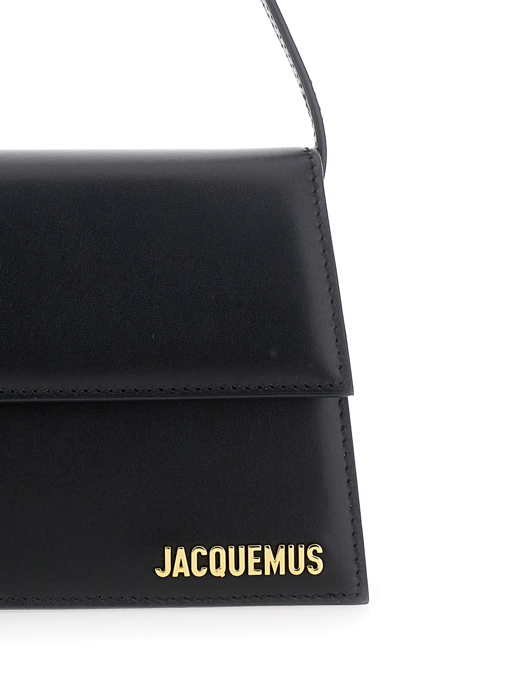 Jacquemus Long Rectangular Shoulder Bag Design In Black