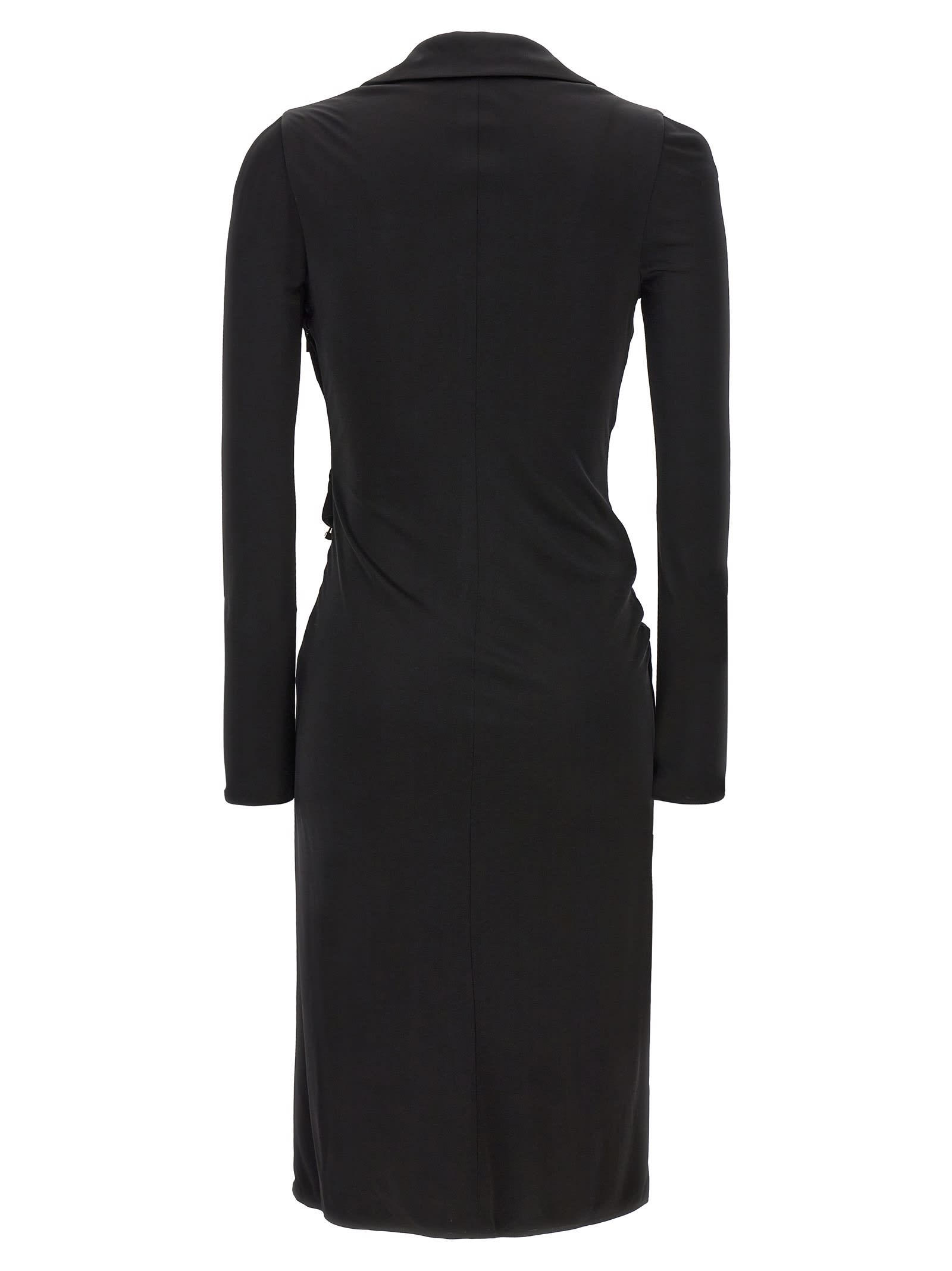 Shop Versace Medusa Dress In Black