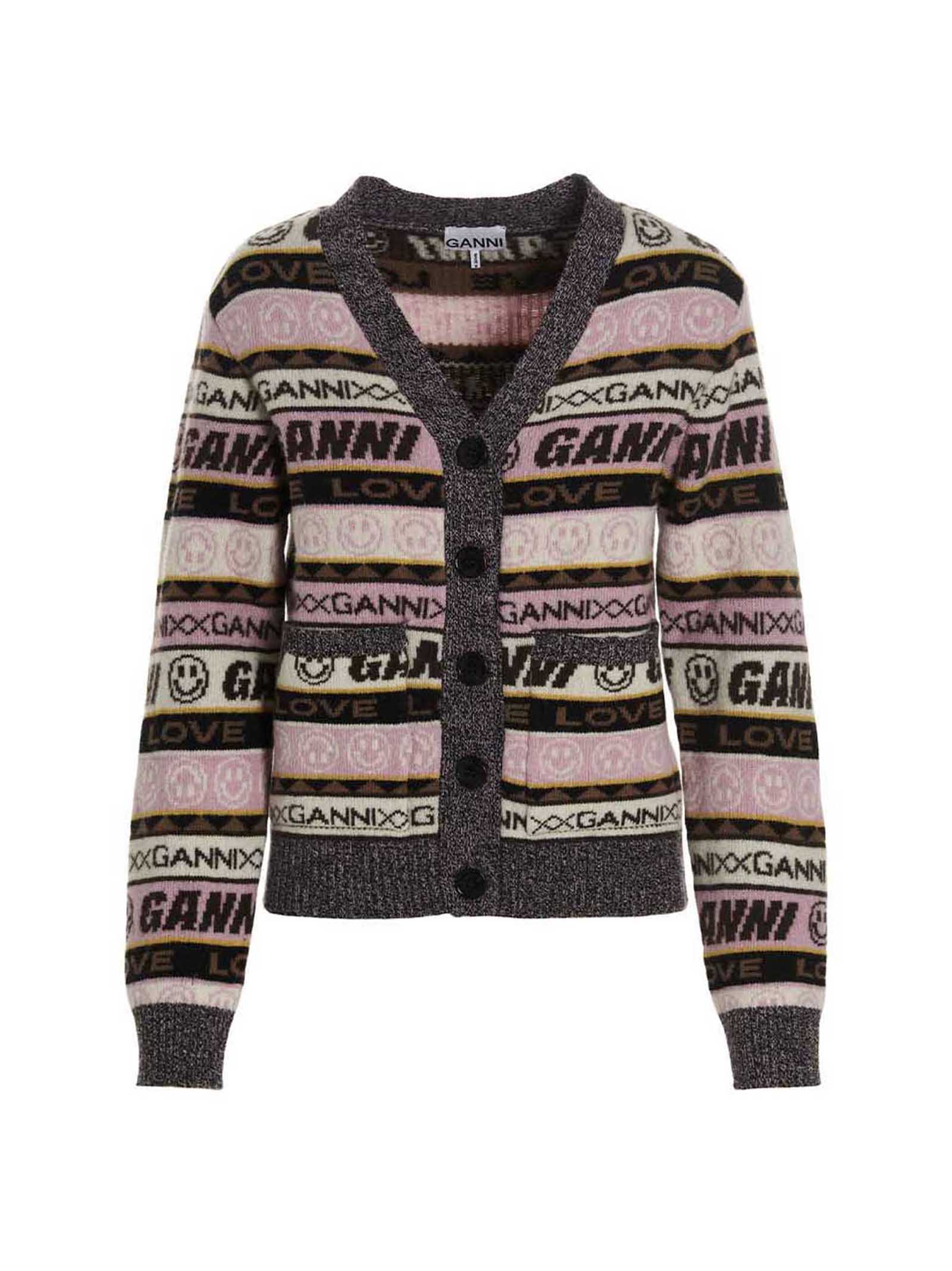 最大級の通販サイト GANNI ガニー Graphic Cardigan litmus リトマス