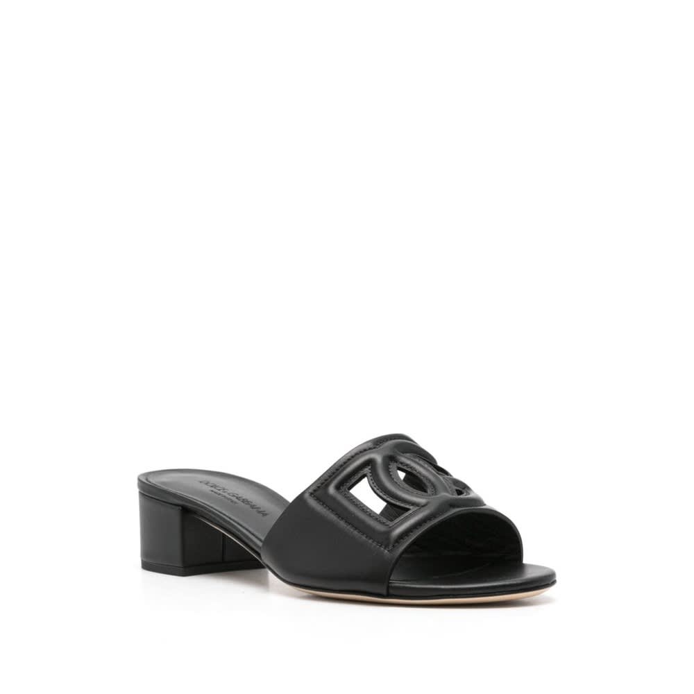 Dolce & Gabbana 'dg Logo Slides For Stylish In Black