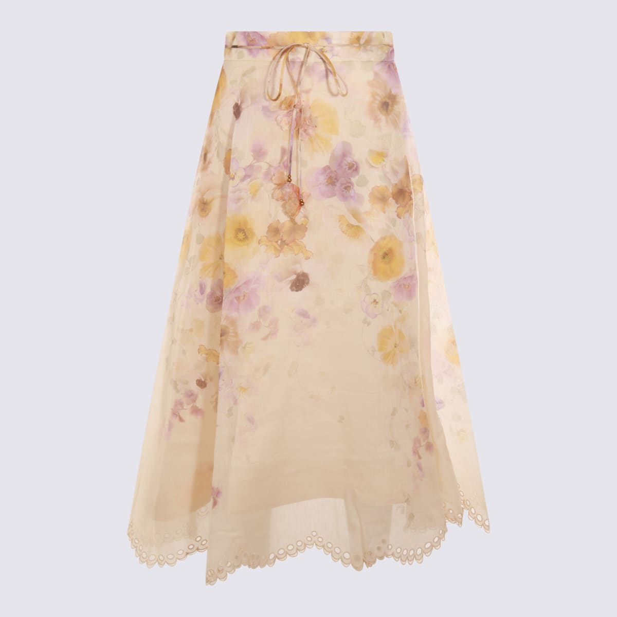 Zimmermann Multicolor Linen Skirt