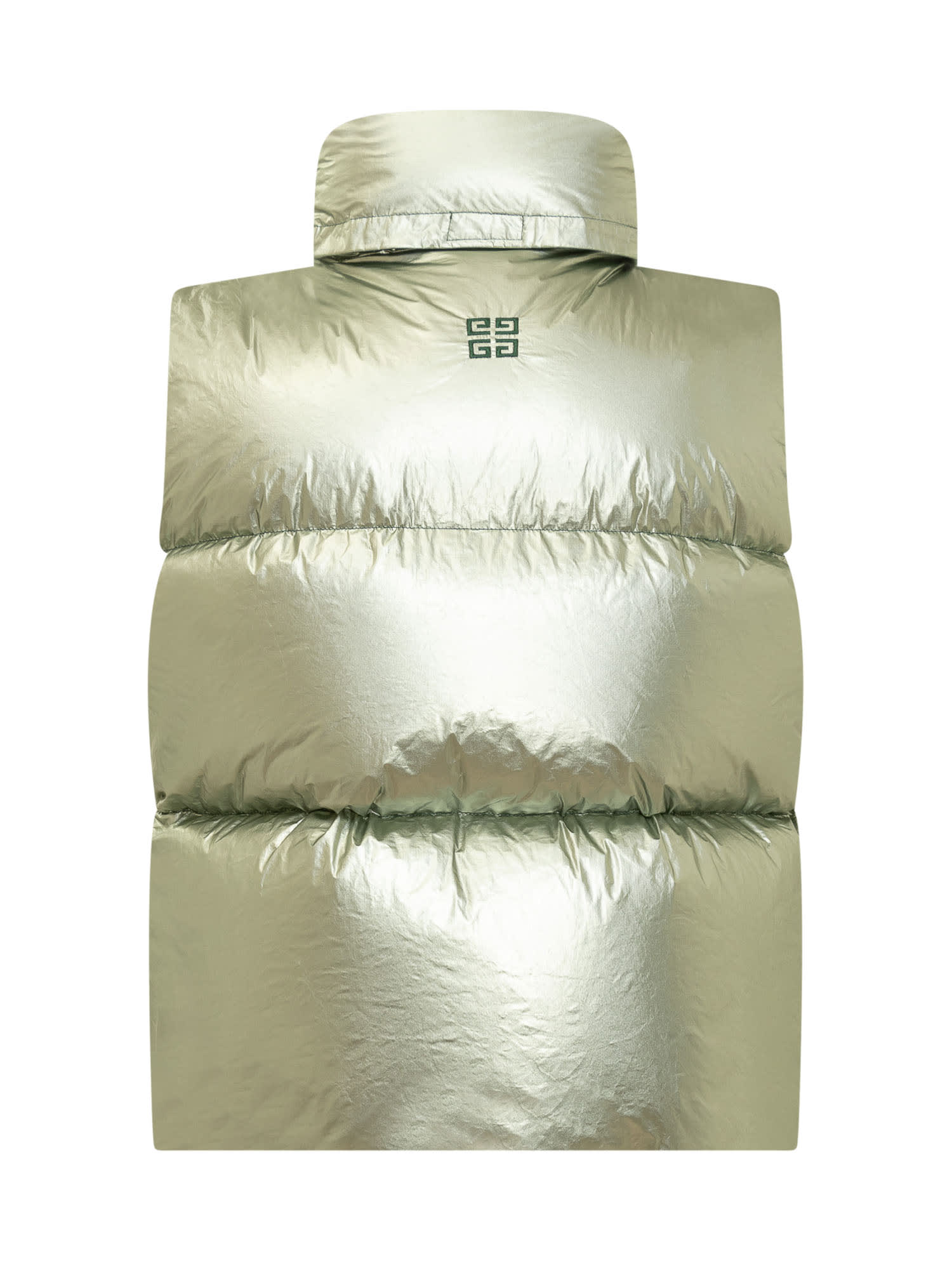 Shop Givenchy Garment Vest Down Jacket In Green Forest