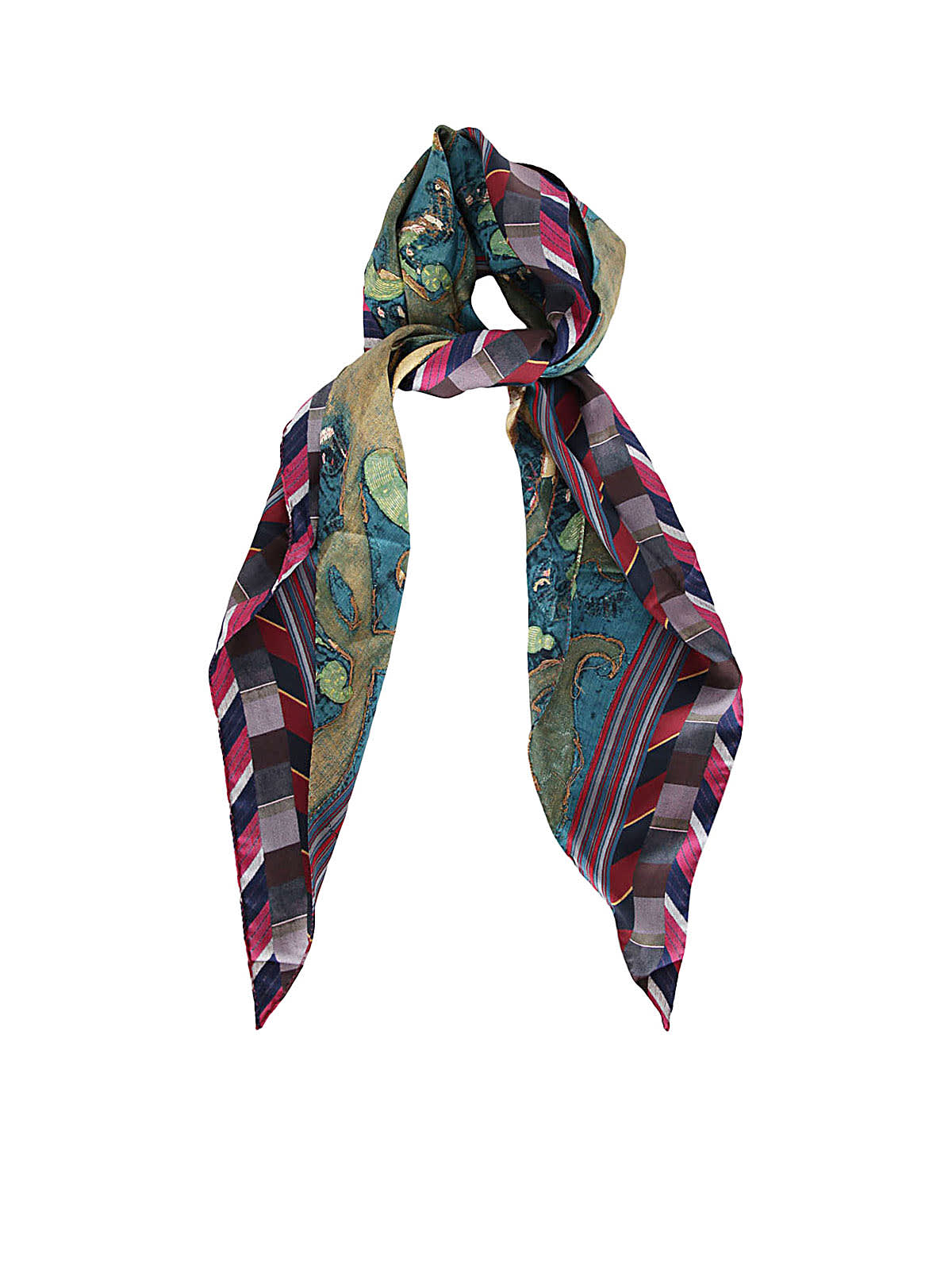 Pierre-Louis Mascia graphic-print silk scarf, Multicolour