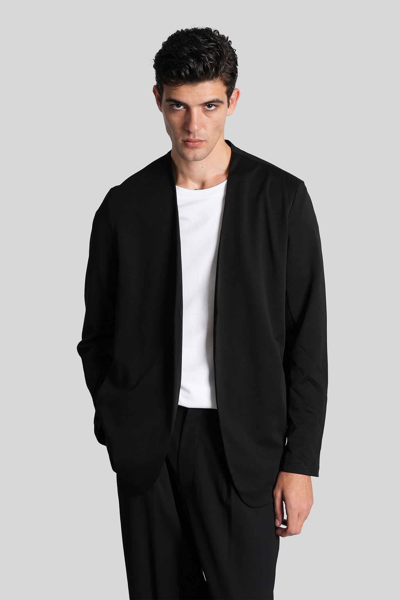 Attachment Cardigan In Black Cotton In Multi