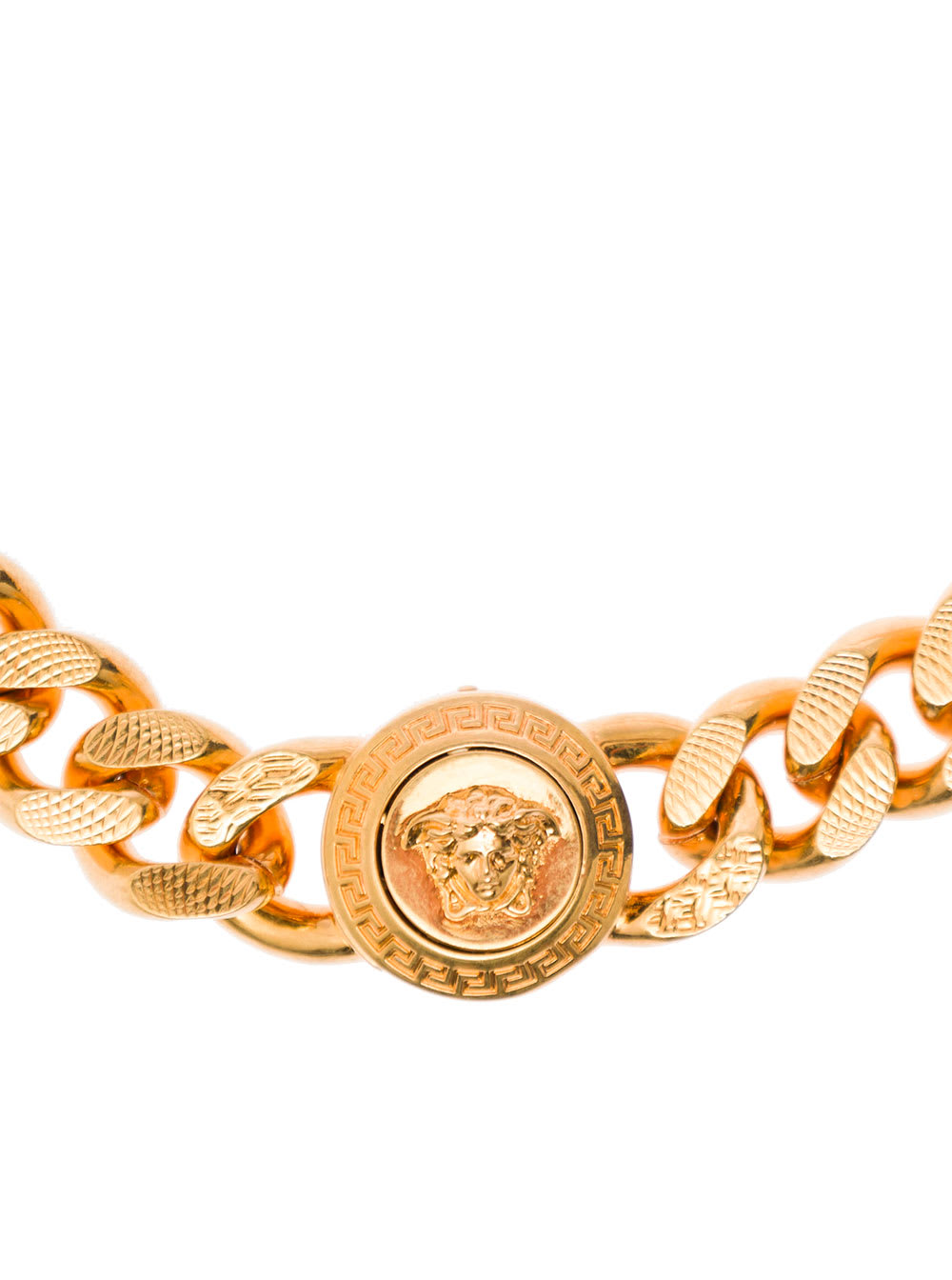 Shop Versace Medusa Gold-tone Chain Necklace In Hypoallergenic Metal  Man In Metallic