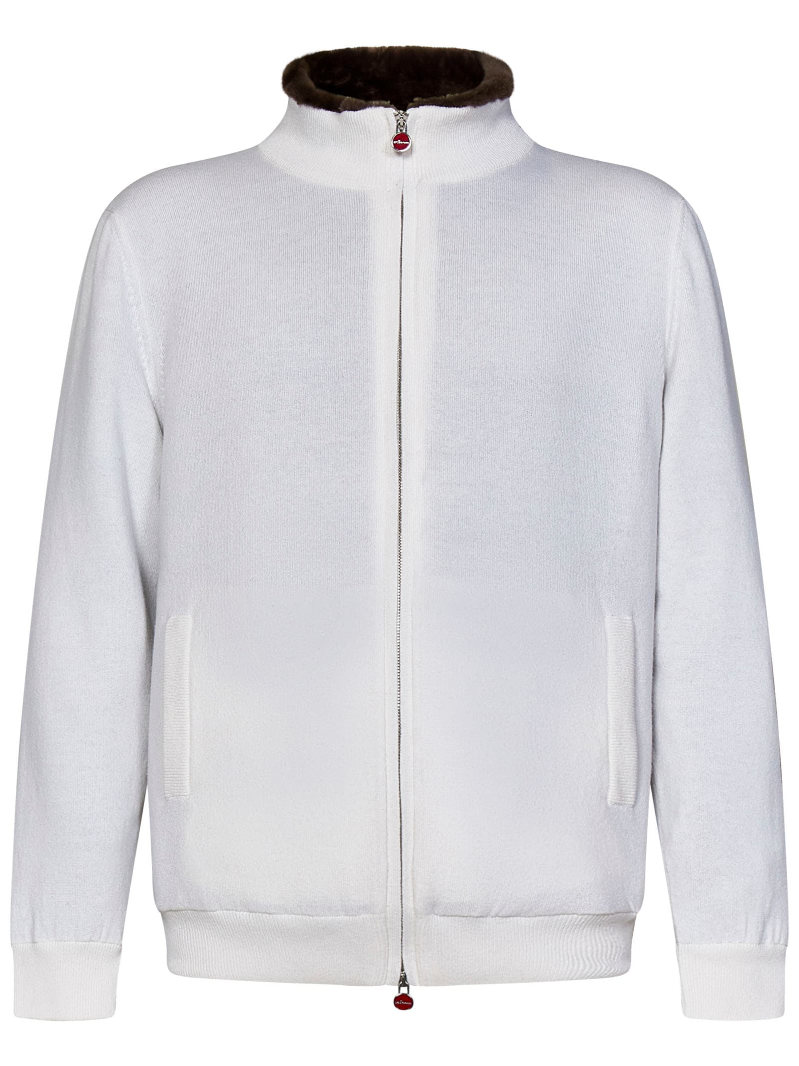 Shop Kiton Jacket In White