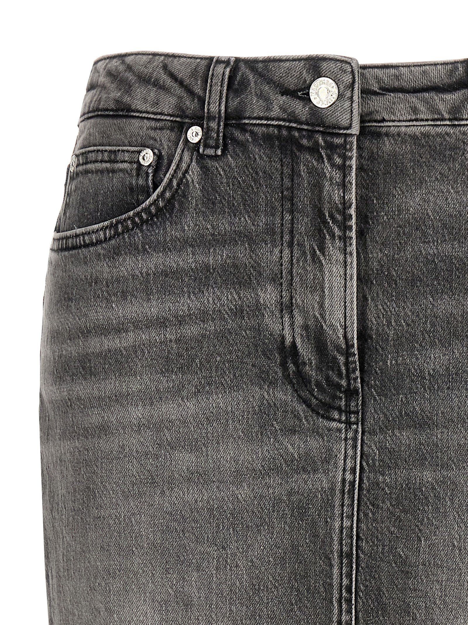 M05ch1n0 Jeans Denim Skirt In Grey