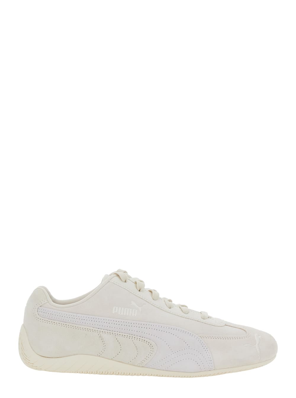 speedcat Og White Low Top Sneakers With Logo Lettering On The Side And Formstrip Detail On The Side In Leather Unisex