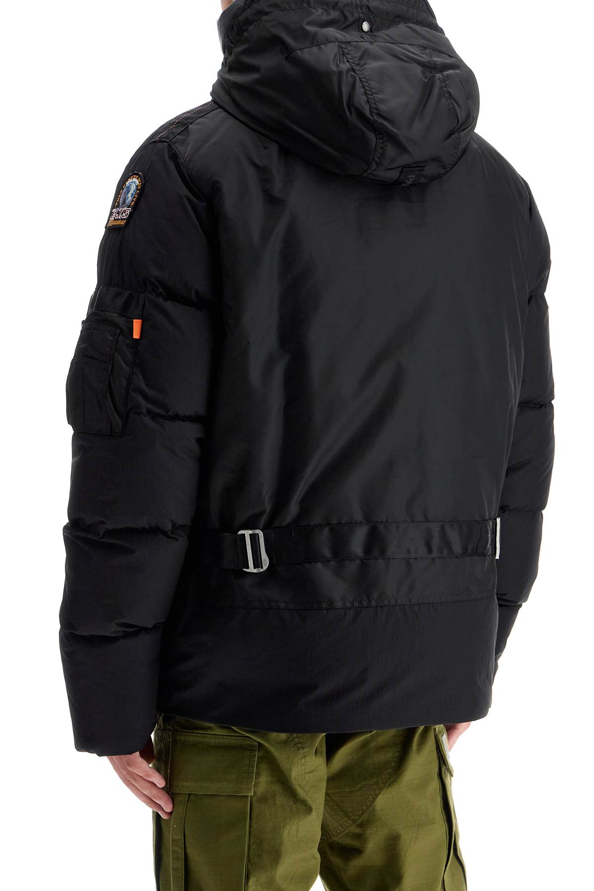 Shop Parajumpers Short Vantage Down Jacket In Black (black)