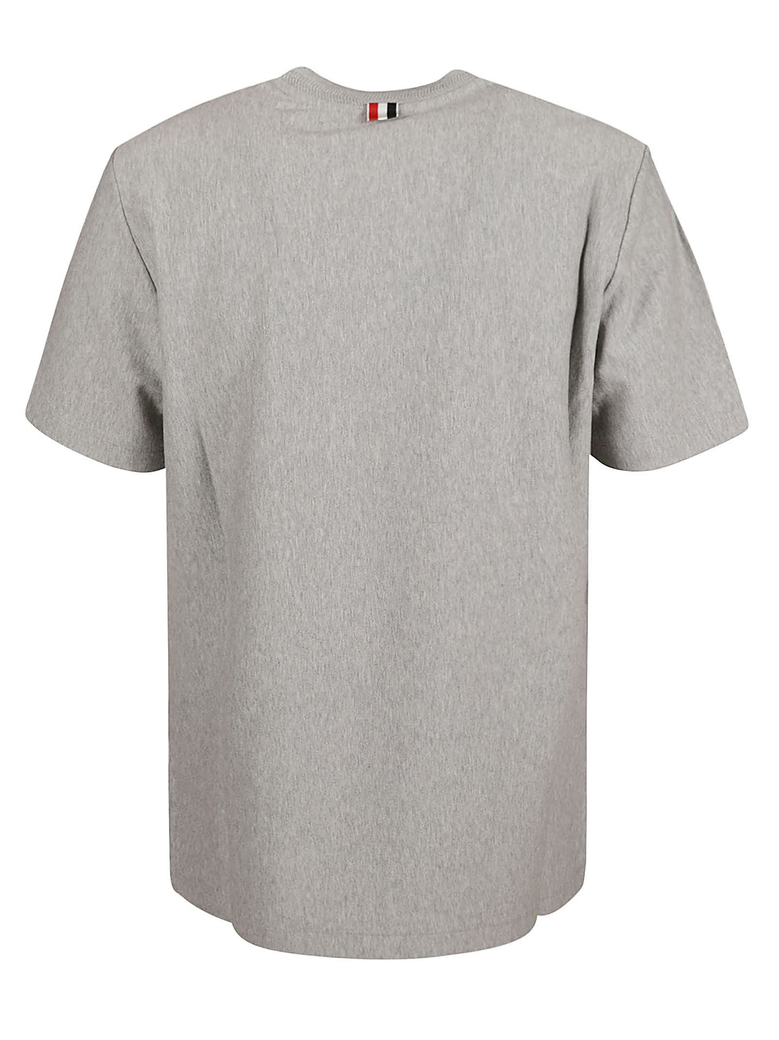 Thom Browne T-shirt Rwb Stripe In Medium Grey