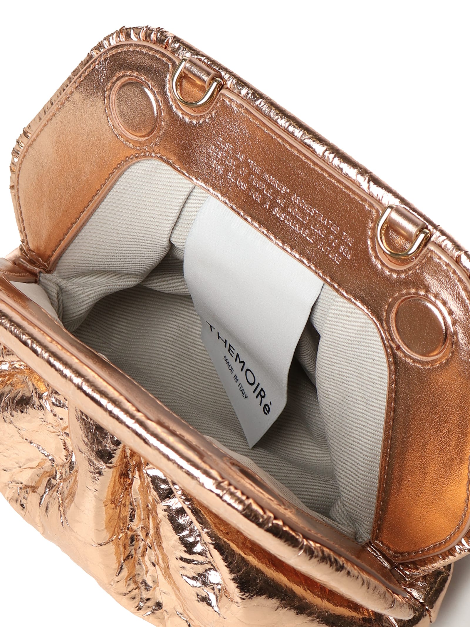 Themoirè Tia Clutch In Golden