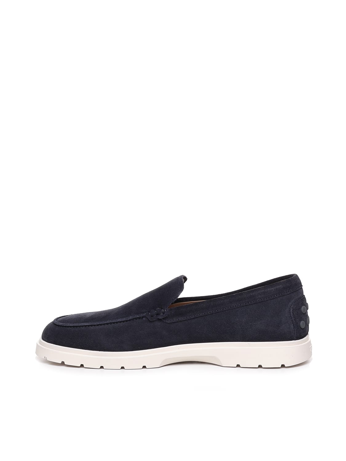 Shop Tod's Suede Slipper Moccasin In Blue