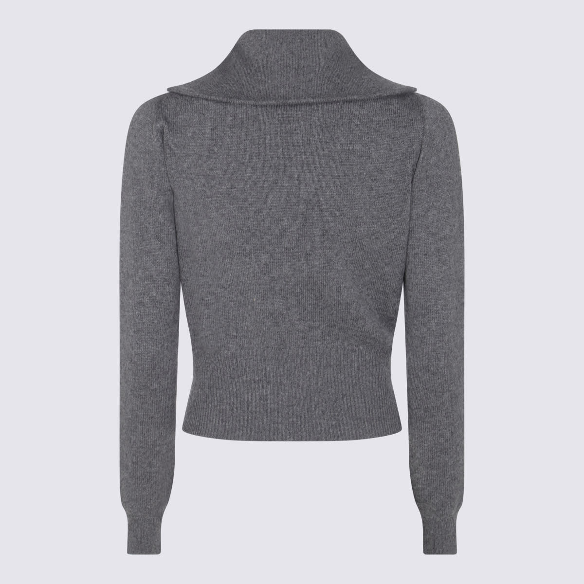 Miu Miu Grey Cashmere Knitwear In Multi