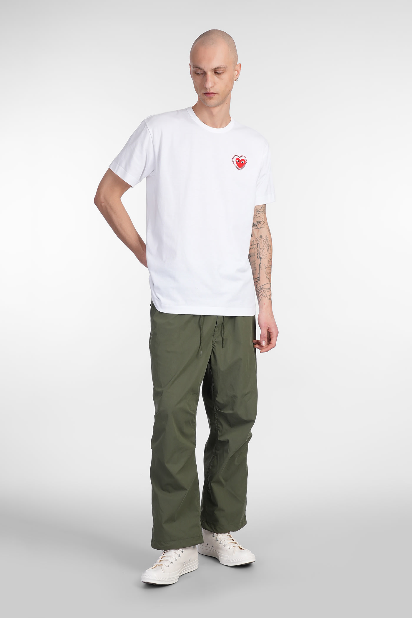 Comme Des Garçons Play T-shirt In White Cotton In White