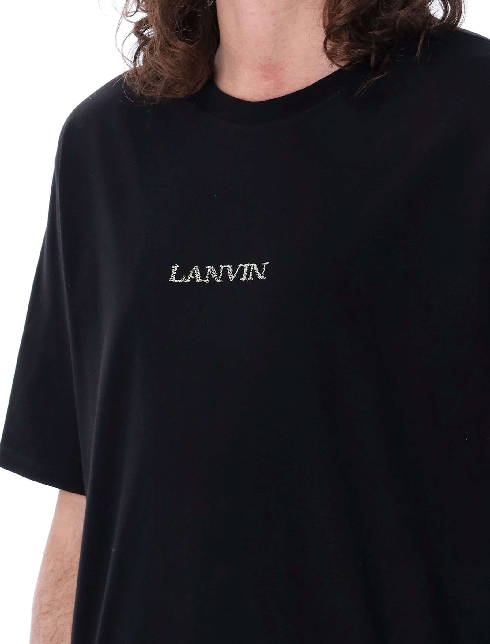 Shop Lanvin Logo Classic T-shirt In Black