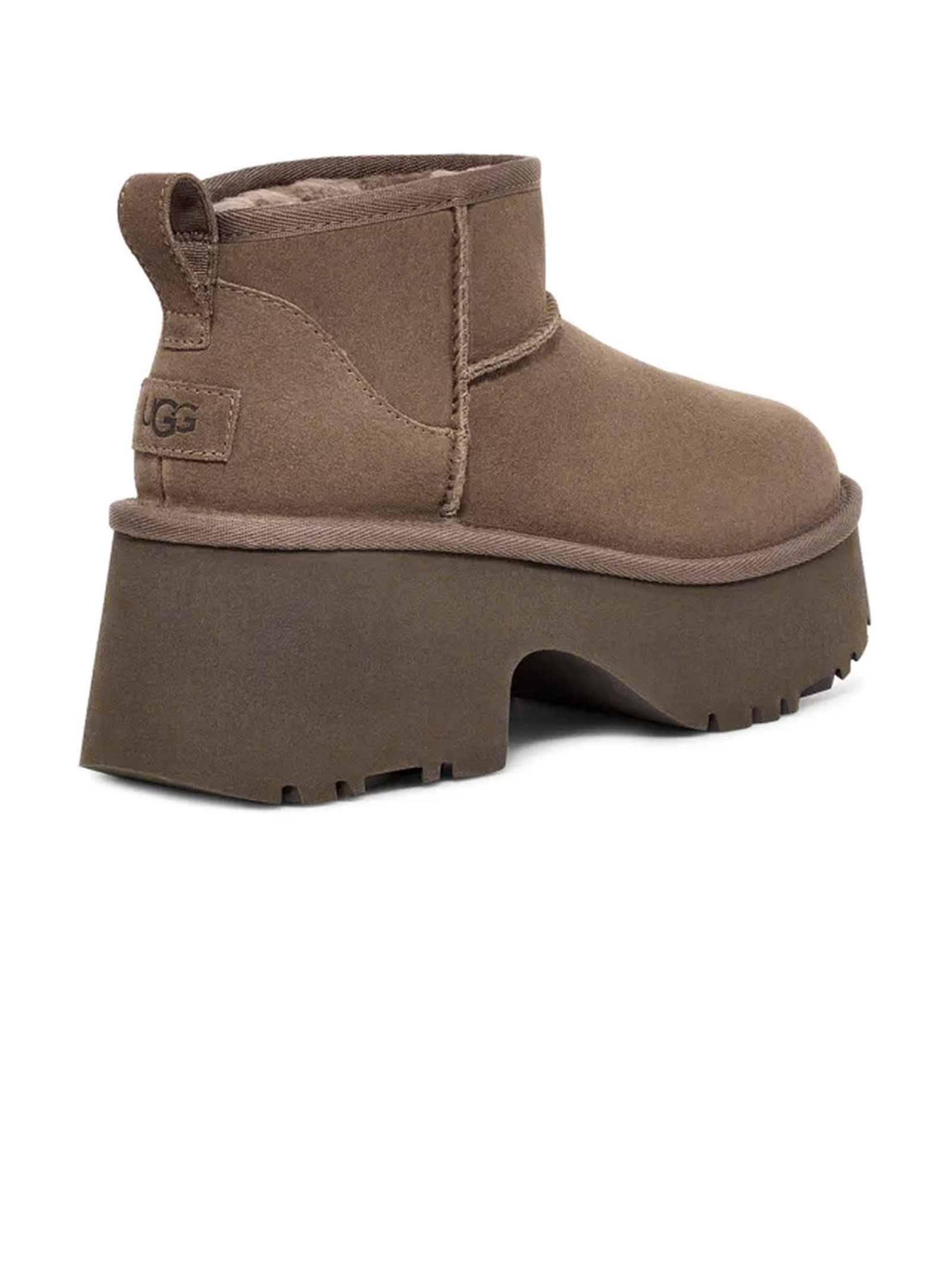 Shop Ugg Hickory Classic Ultra Mini New Heights Boot In Muschio