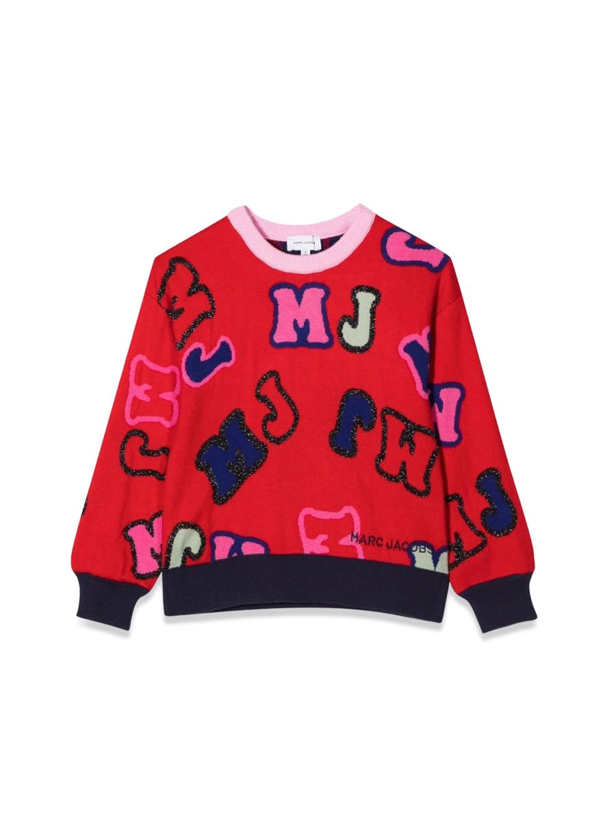Marc Jacobs Mj Crew Neck Pullover In Red