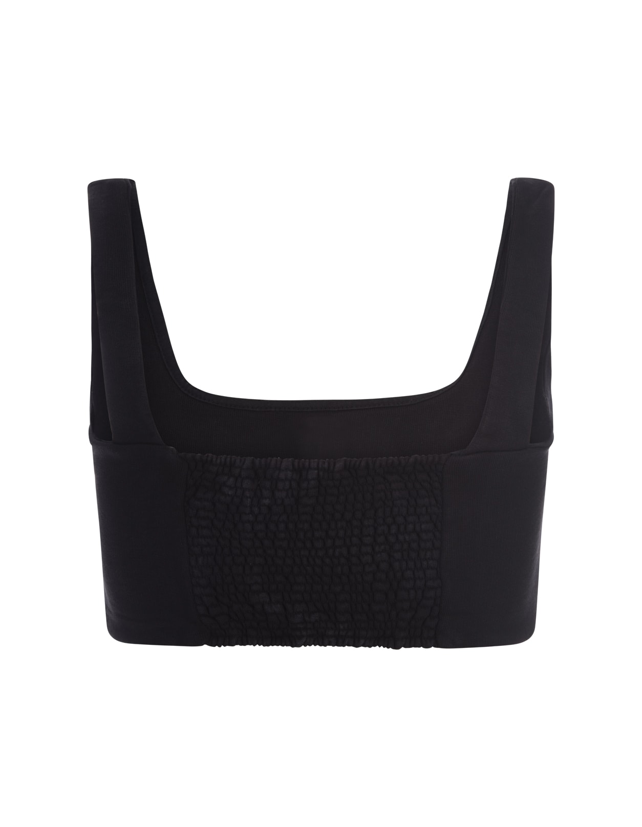 Barrow Smiley-face Jersey Fleece Cropped Top In Black