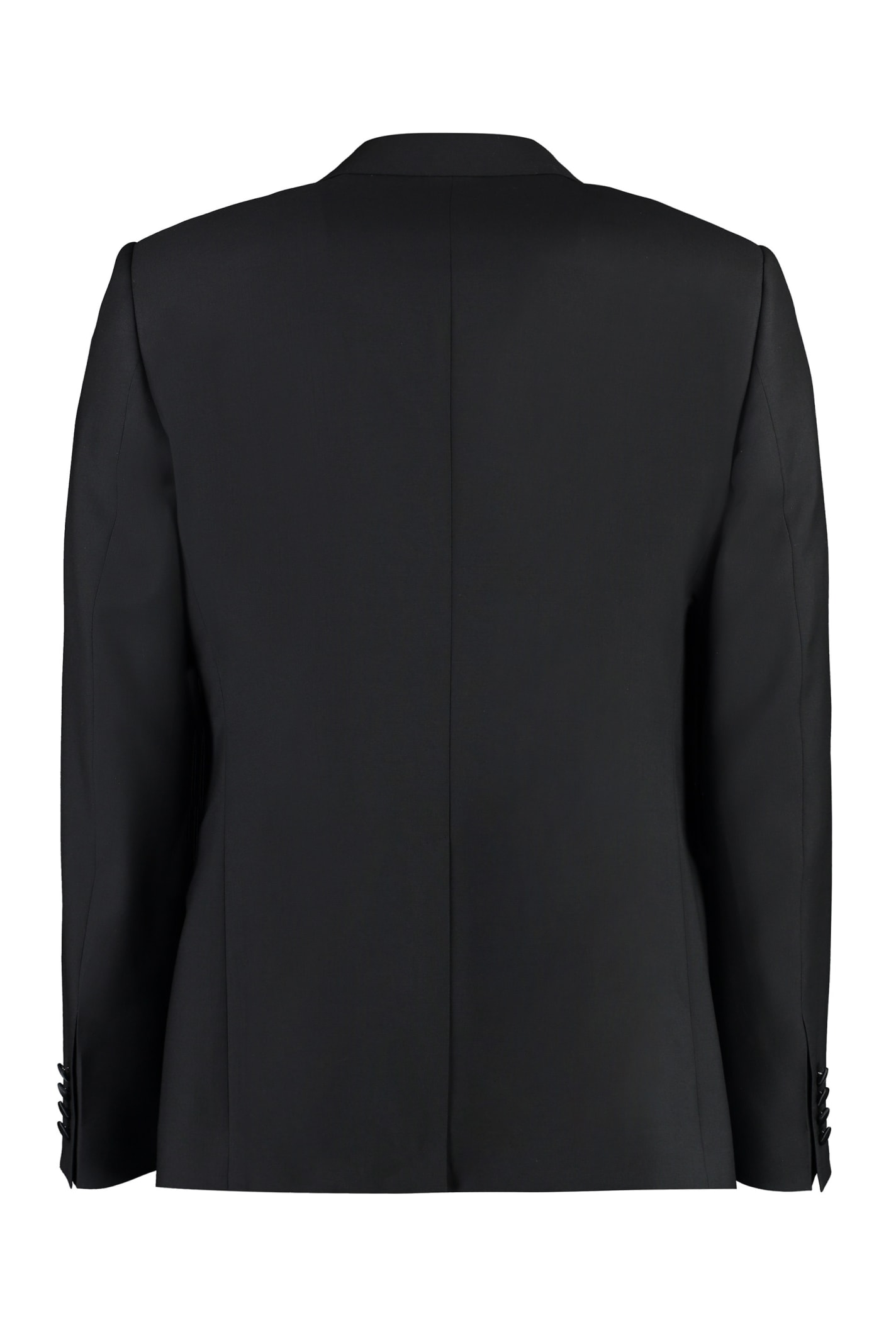 Shop Dolce & Gabbana Three-piece Suit In Wool And Silk In Black