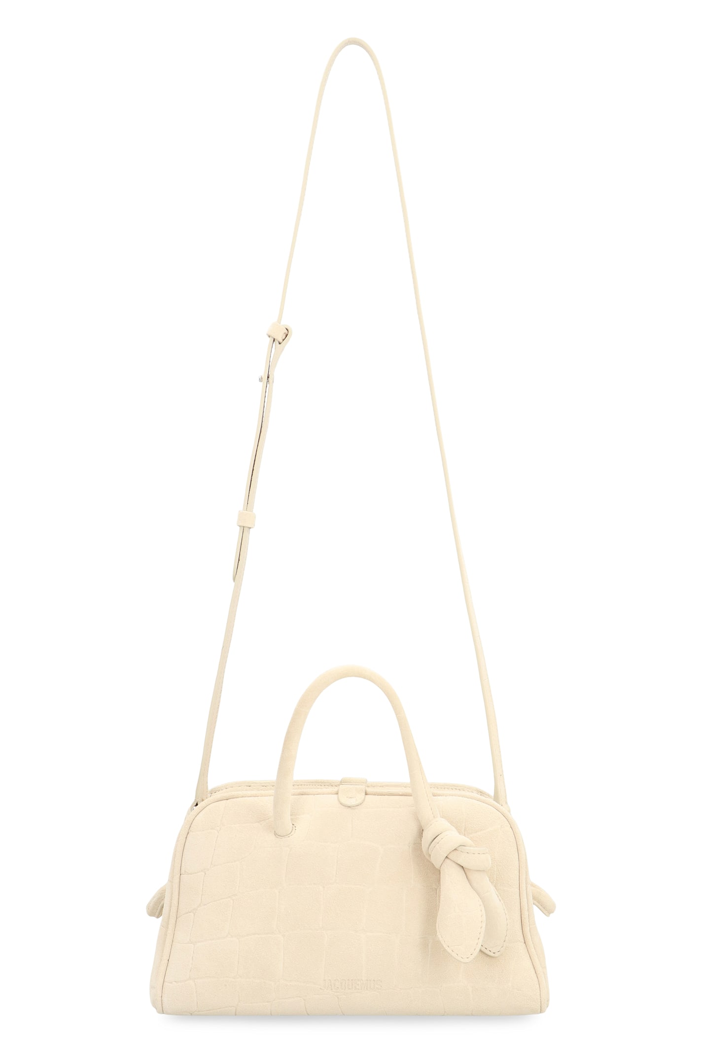 Jacquemus Borsa Le Petit Turismo In Scamosciato Leather In Neutral