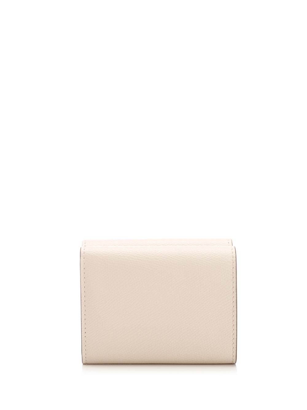 Shop Fendi Ff Diamonds Tri-fold Wallet In White