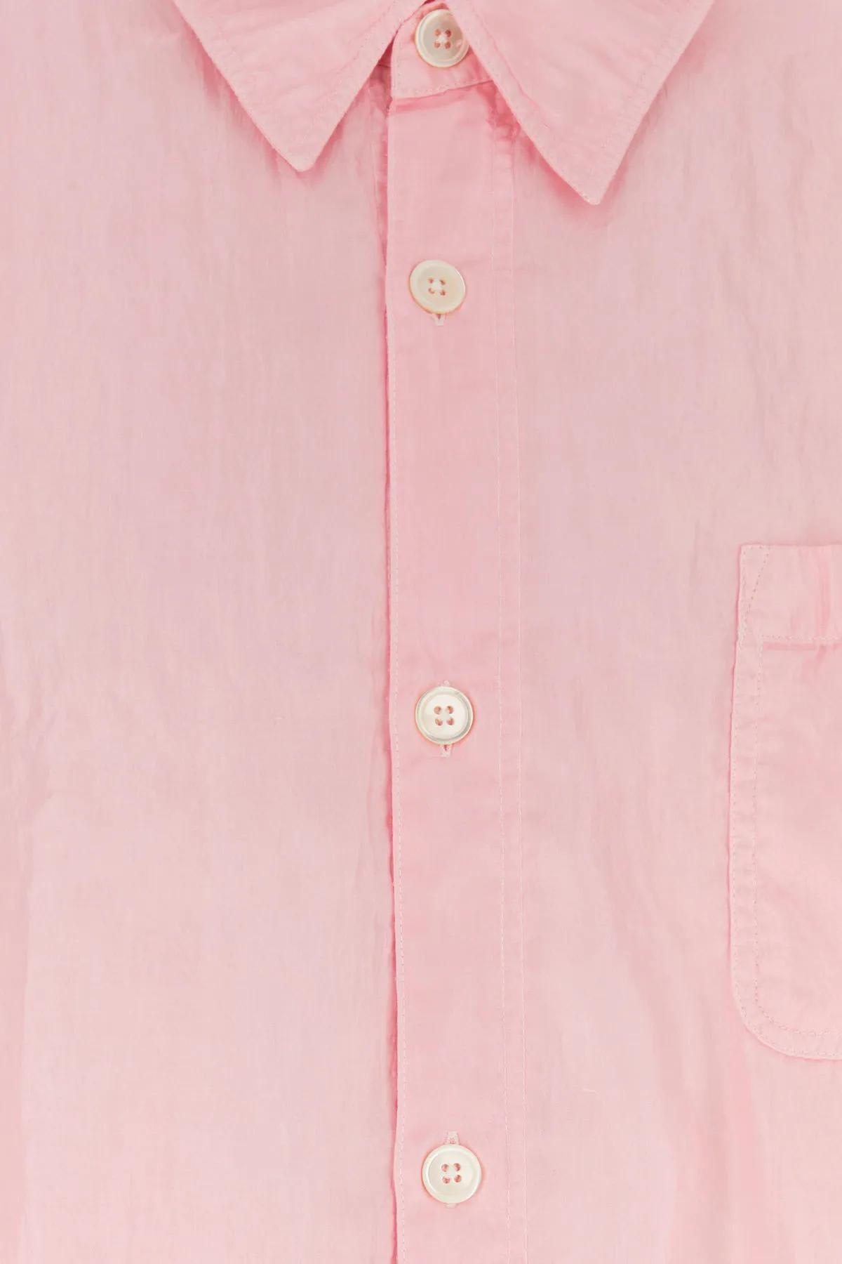Shop Our Legacy Pink Cotton Blend Darling Oversize Shirt In Baby Pink Cotton Silk