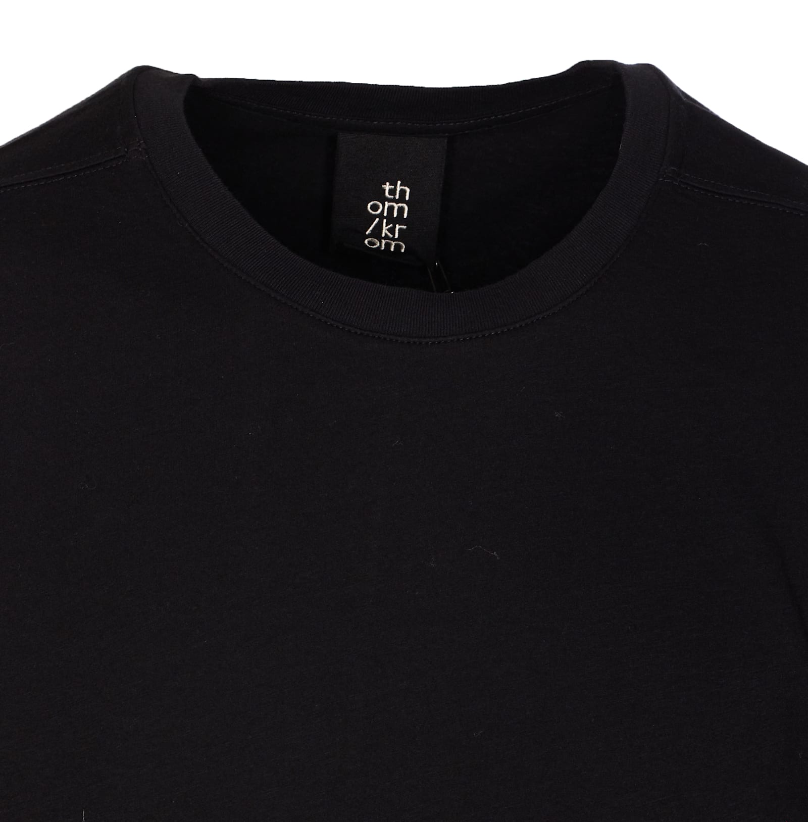 Thom Krom Oversized Patched Print Cotton-modal Stretch Jersey T-shirt In Black