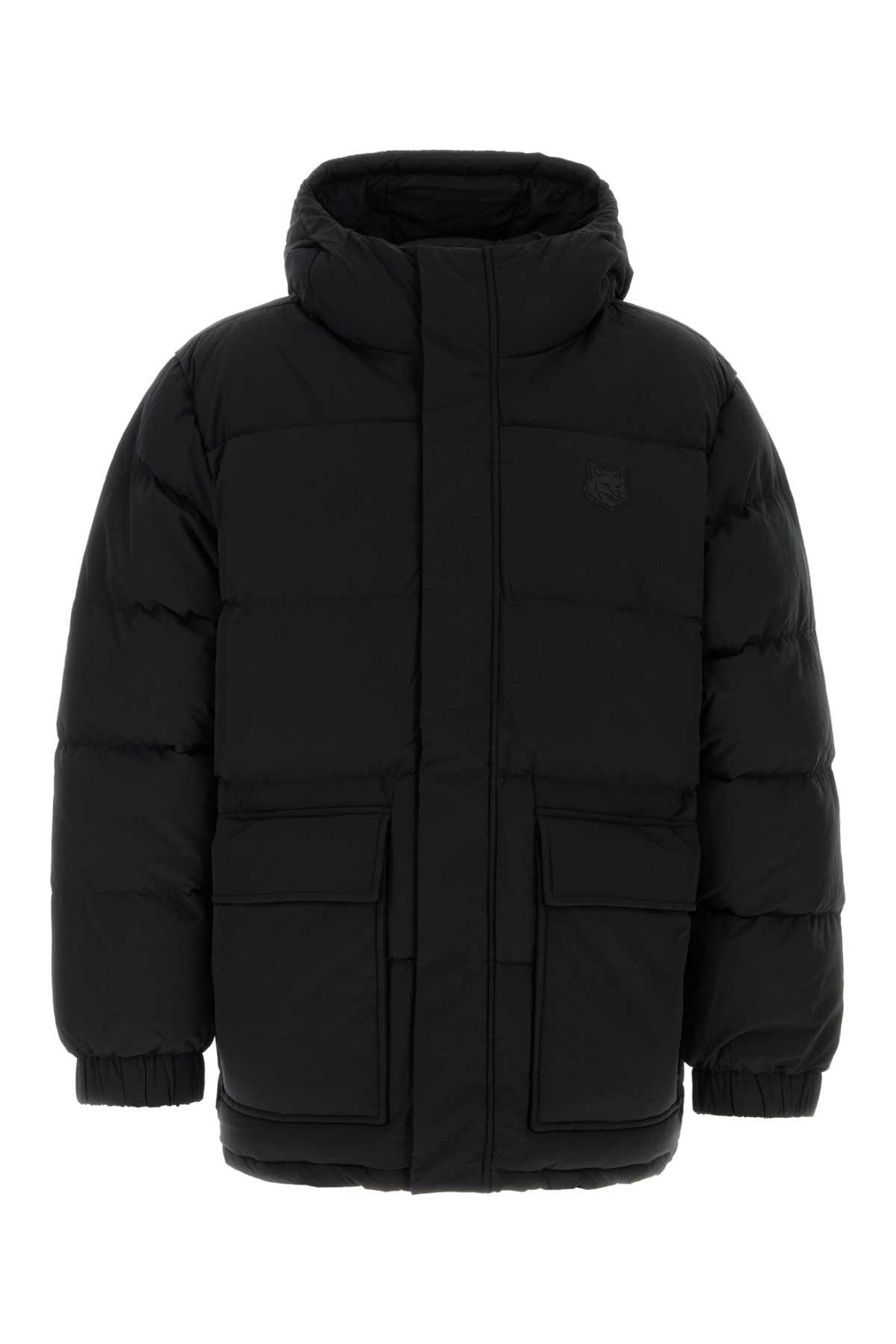 Maison Kitsuné Black Polyester Down Jacket