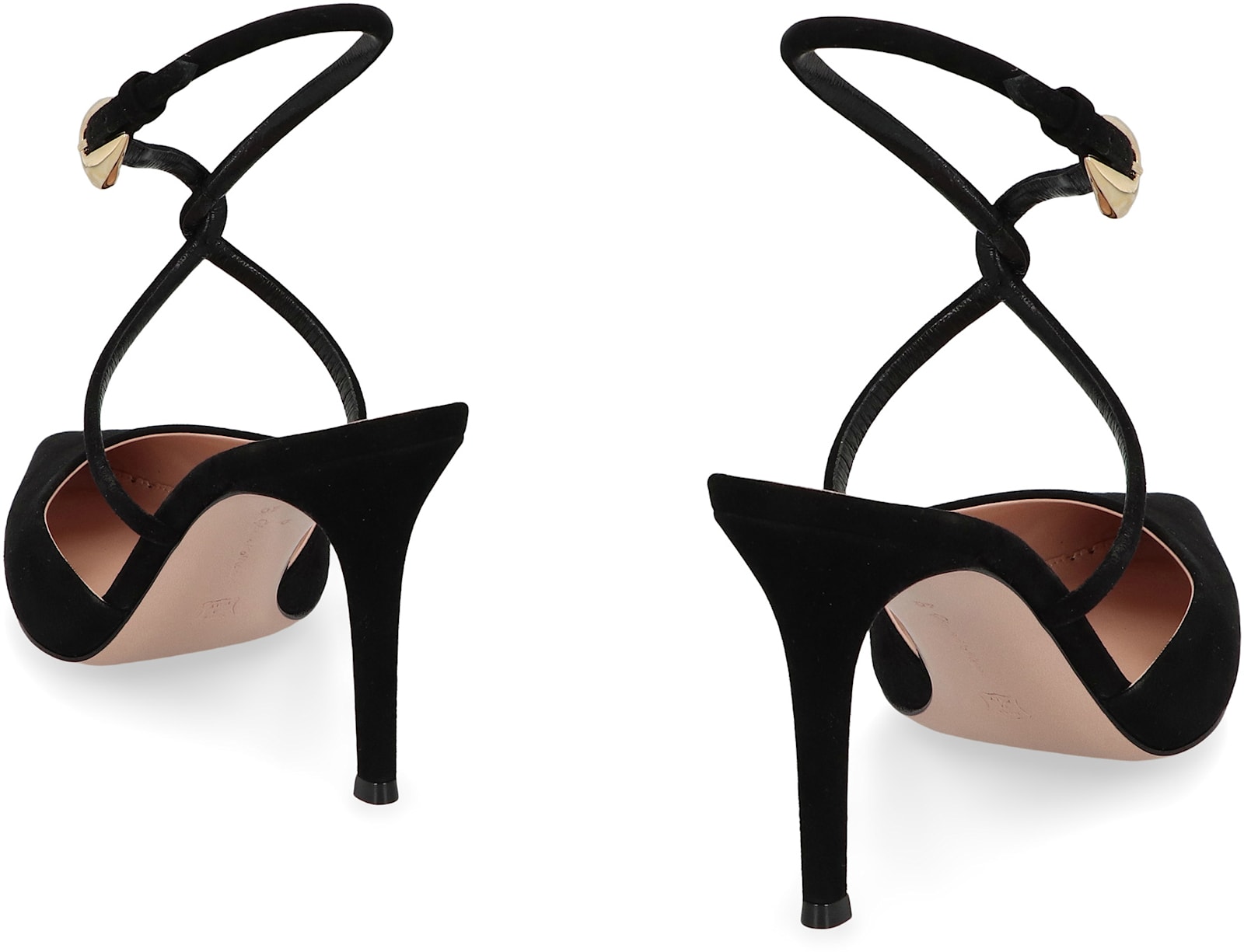Gianvito Rossi Suede Slingback Pumps In Black