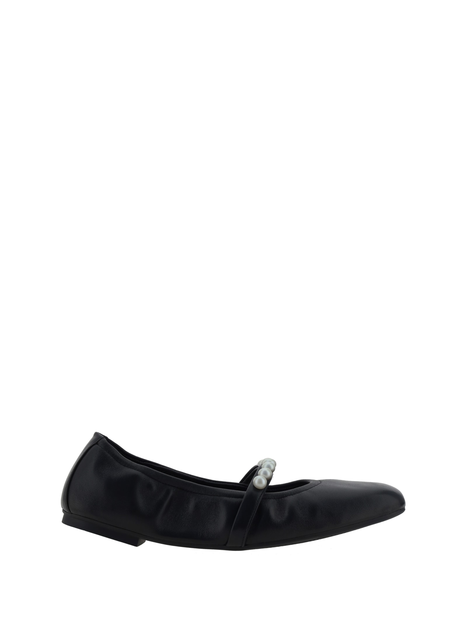 Shop Stuart Weitzman Goldie Ballerinas In Black