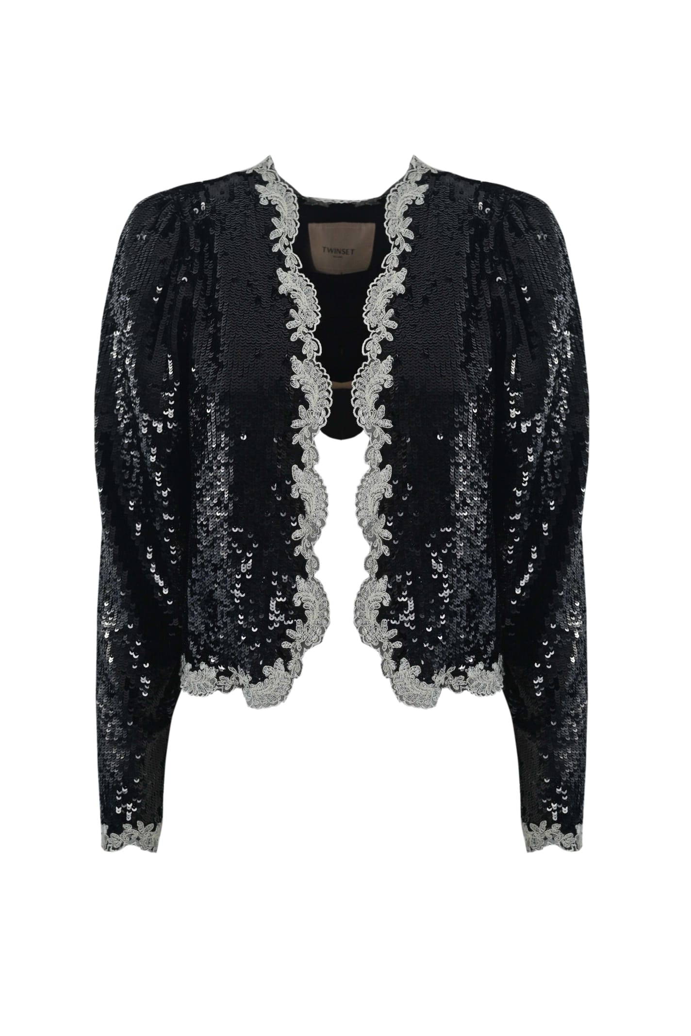TwinSet Full Sequin Jacket With Embroidery