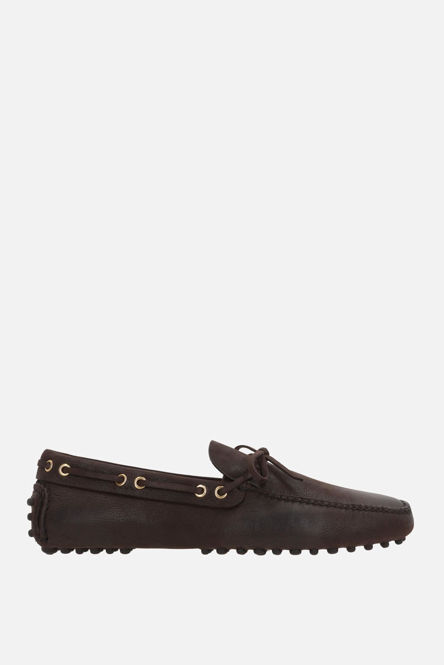Car Shoe Grainy Leather Driving Loafers