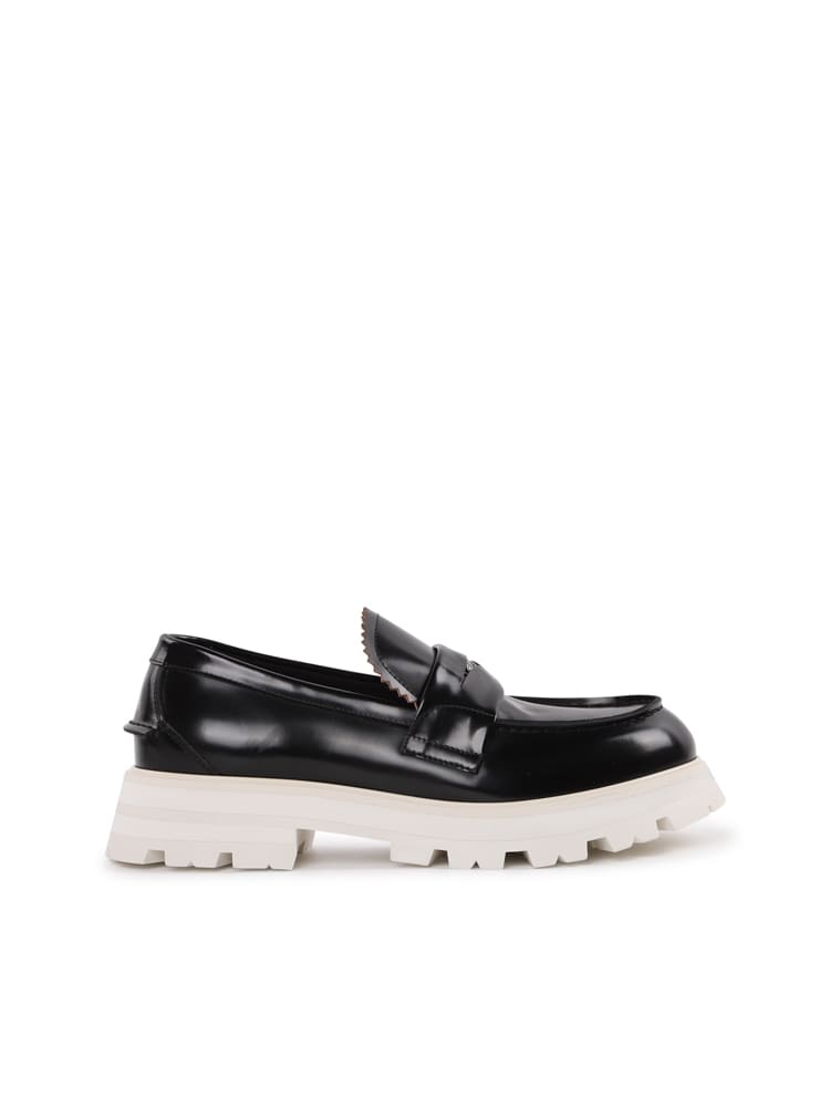 ALEXANDER MCQUEEN LEATHER LOAFERS WITH OVERSIZE SOLE