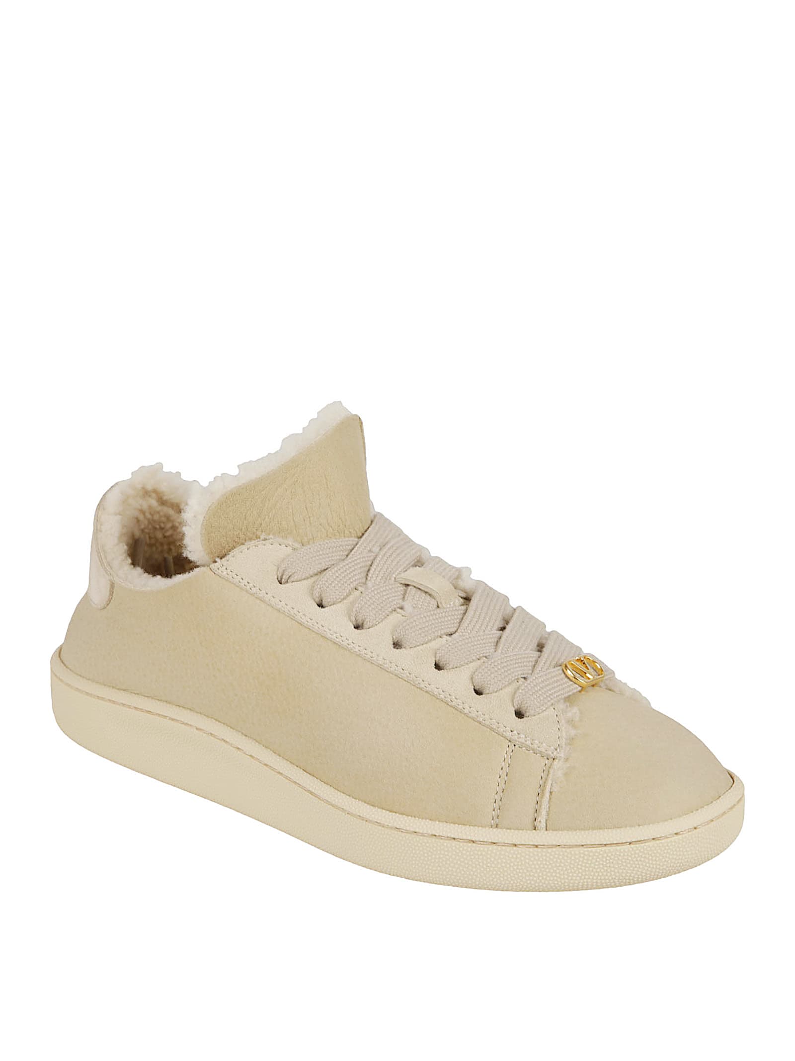 Valentino Sneakers With Suede Logo Application In Multi