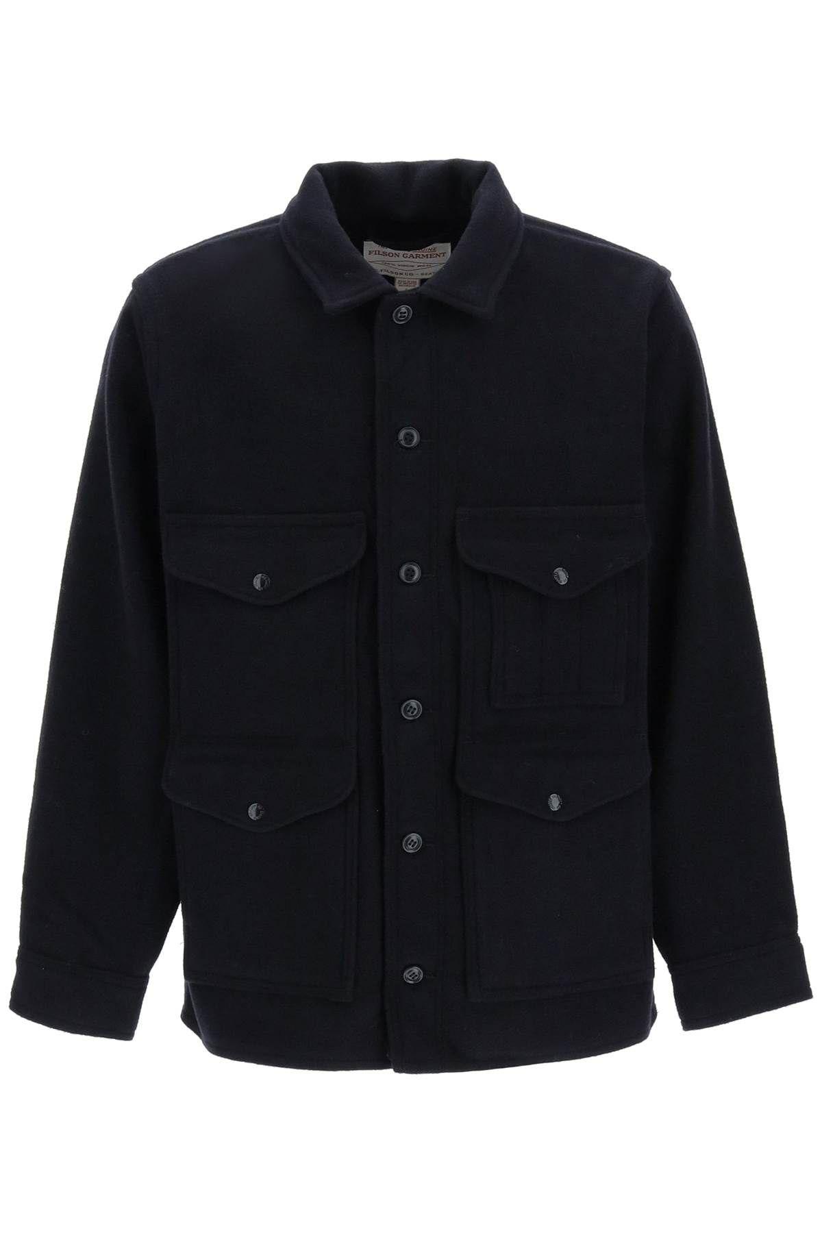 Shop Filson Mackinaw Wool Cruiser Jacket In Blue