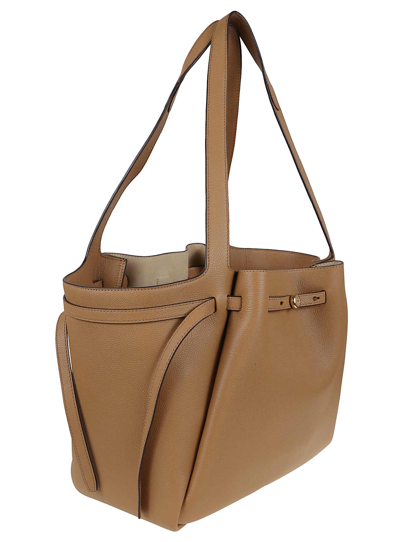 Tory Burch Sophisticated Cow Leather Shopper Bag In Brown