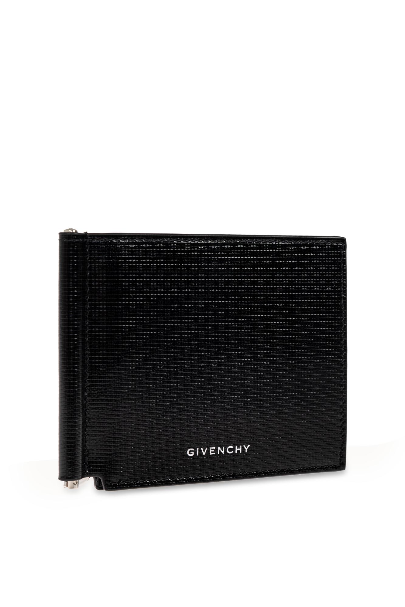 Givenchy Leather Wallet With Money Clip In Black