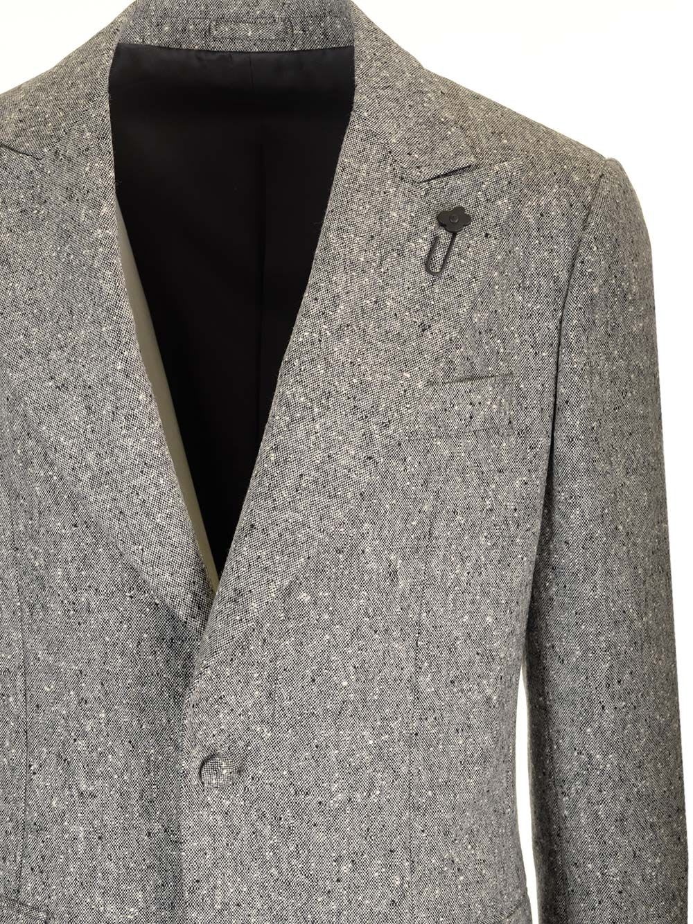 Shop Lardini Attitude Jacket In Grey